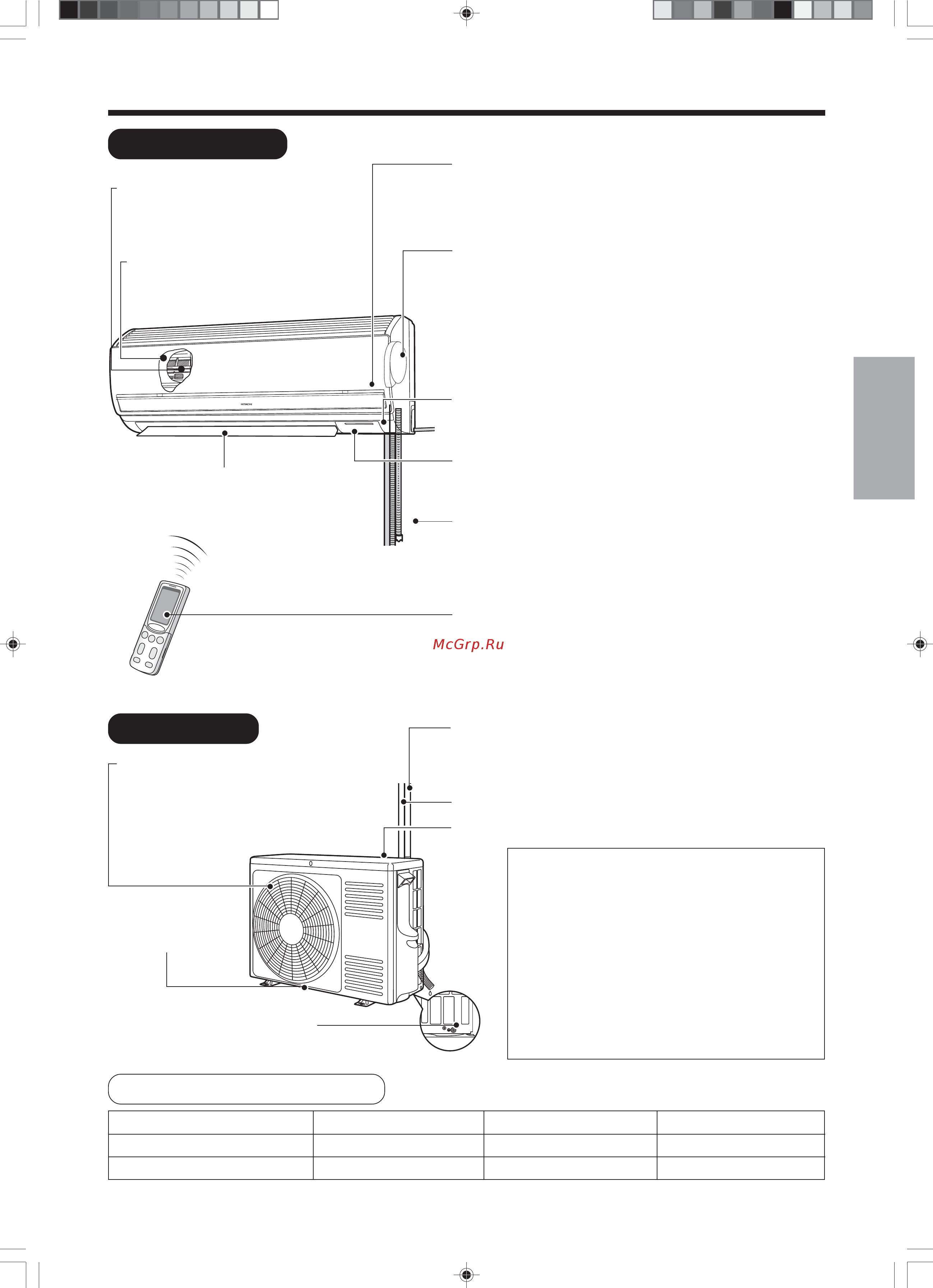 Hitachi Air Exchanger RAS-10JH4/RAC-10JH4 Белый [5/36] Обозначение и функции компонентов