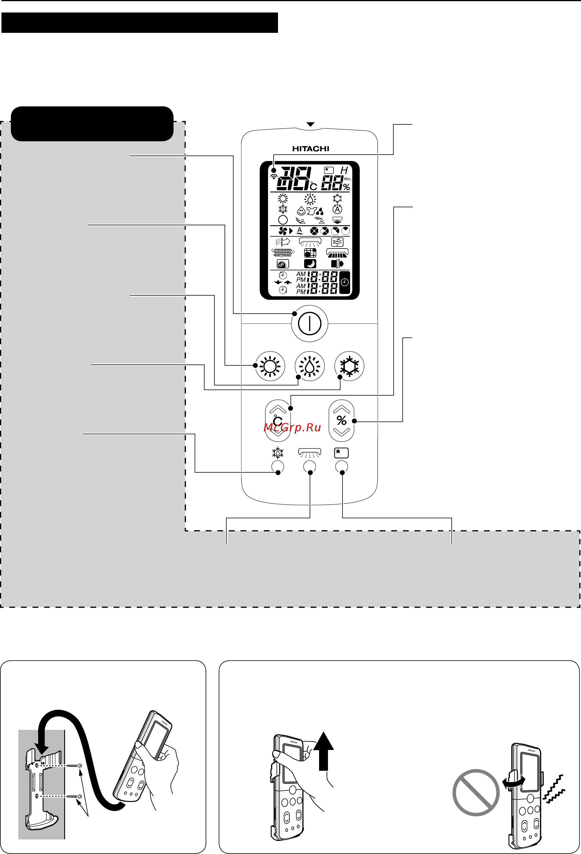 Hitachi RAS-10XH1 / RAC-10XH1 [6/52] Кнопки управления режимами работы