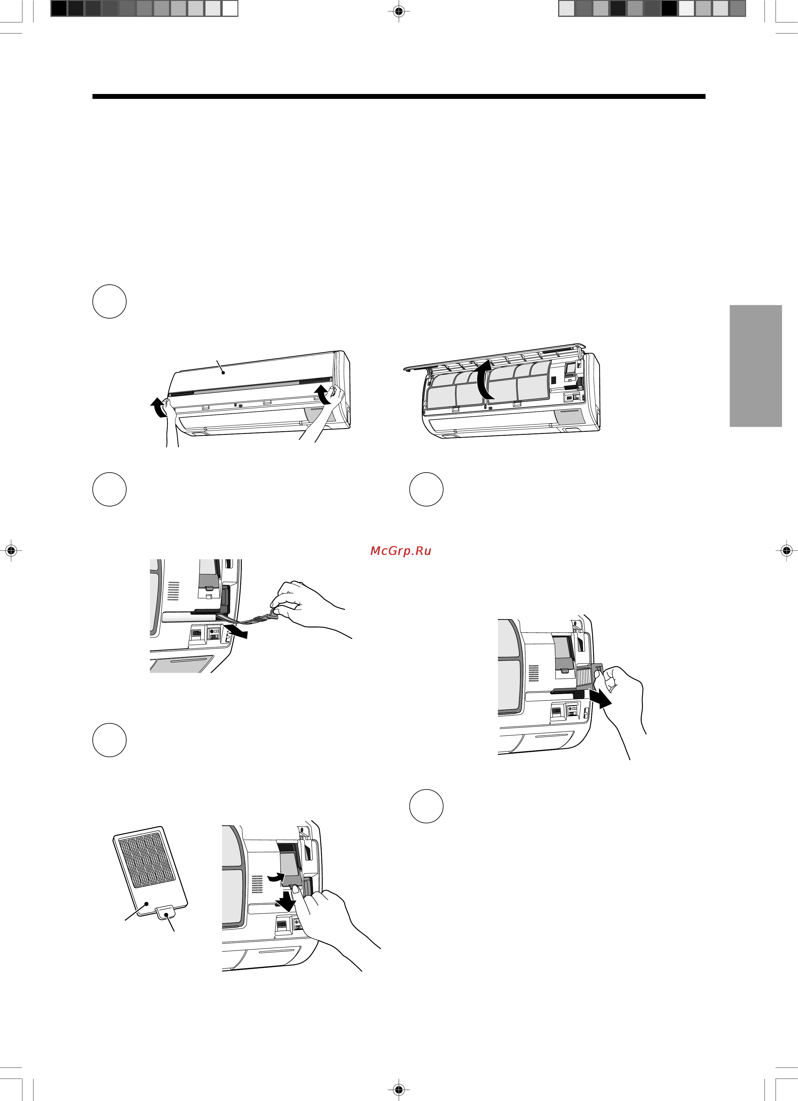 Hitachi RAS-14JH3 / RAC-14JH3 [25/40] Подтвердите загрязнение на каждом из фдаленных фильтров