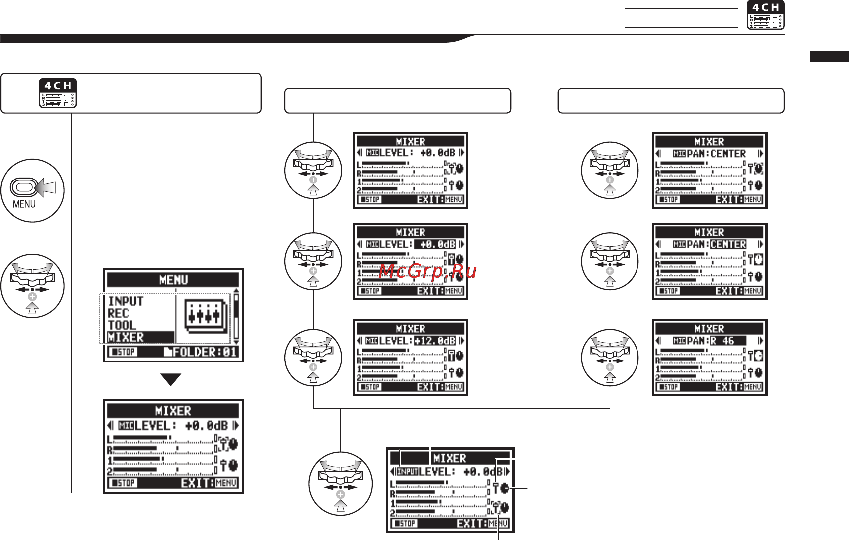 Zoom H4NEXT [101/154] 06 функция микшера
