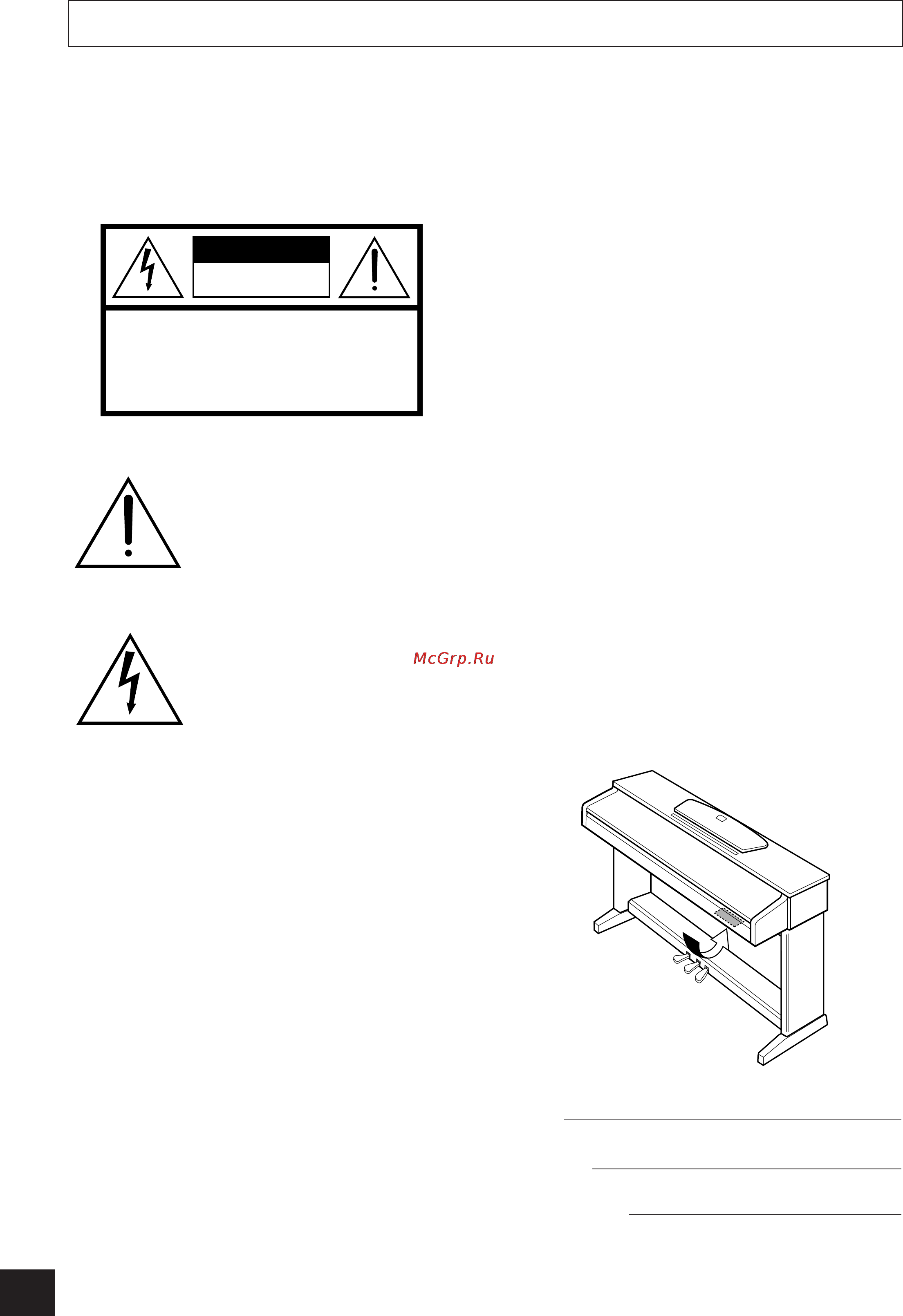 Yamaha CLP-320+BC100R [2/44] Caution