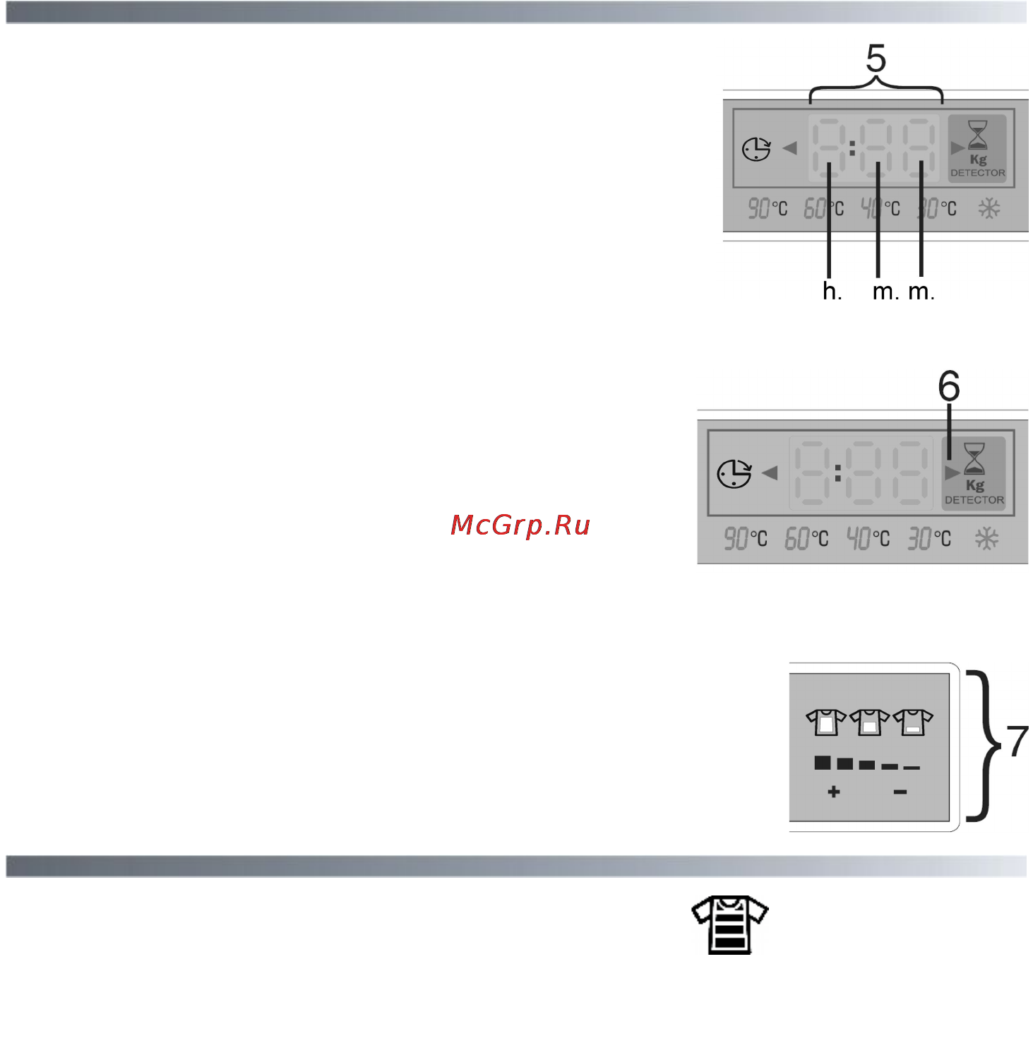 Candy GO4 1072D-07S [55/72] Degree of soiling button