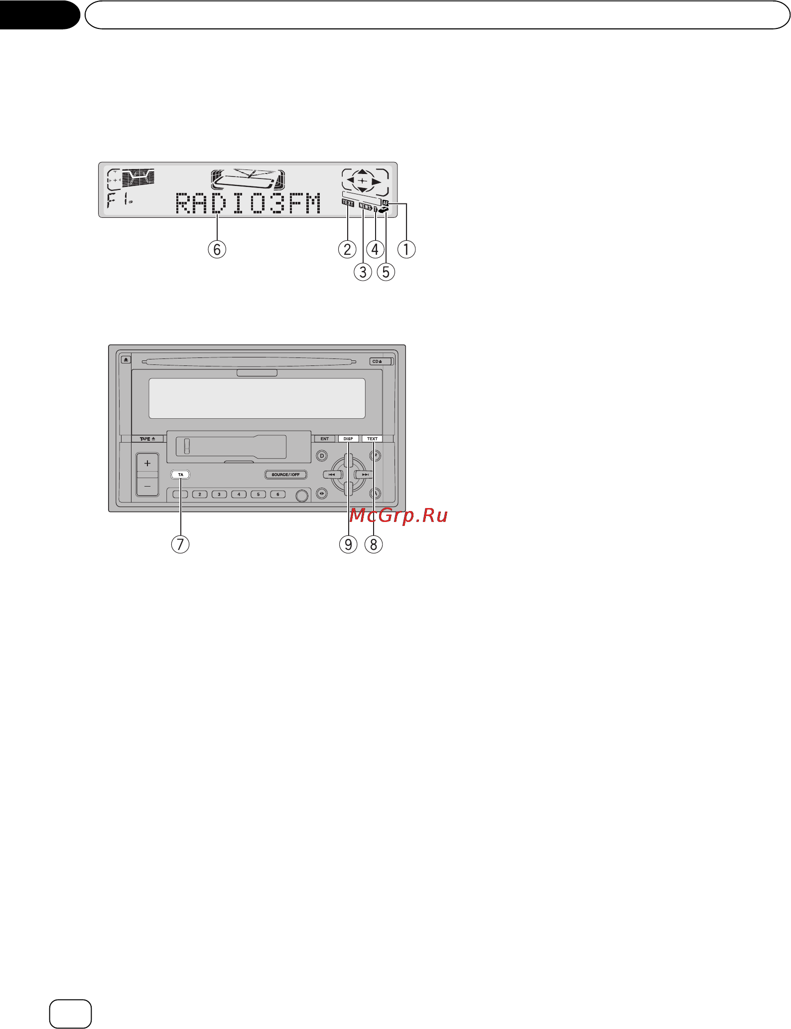 Pioneer FH-P4000R [14/60] Функции rds