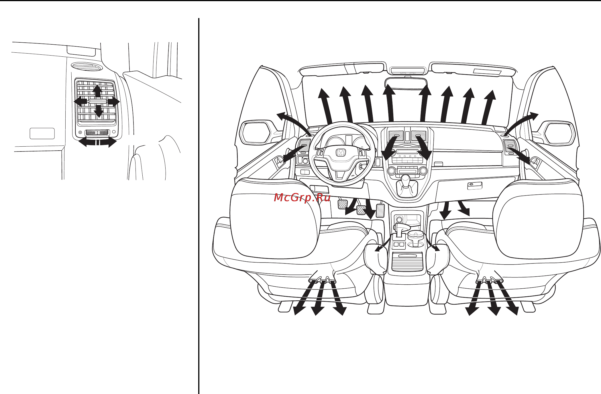 Honda CR-V (2009) [241/547] Система климат контроля