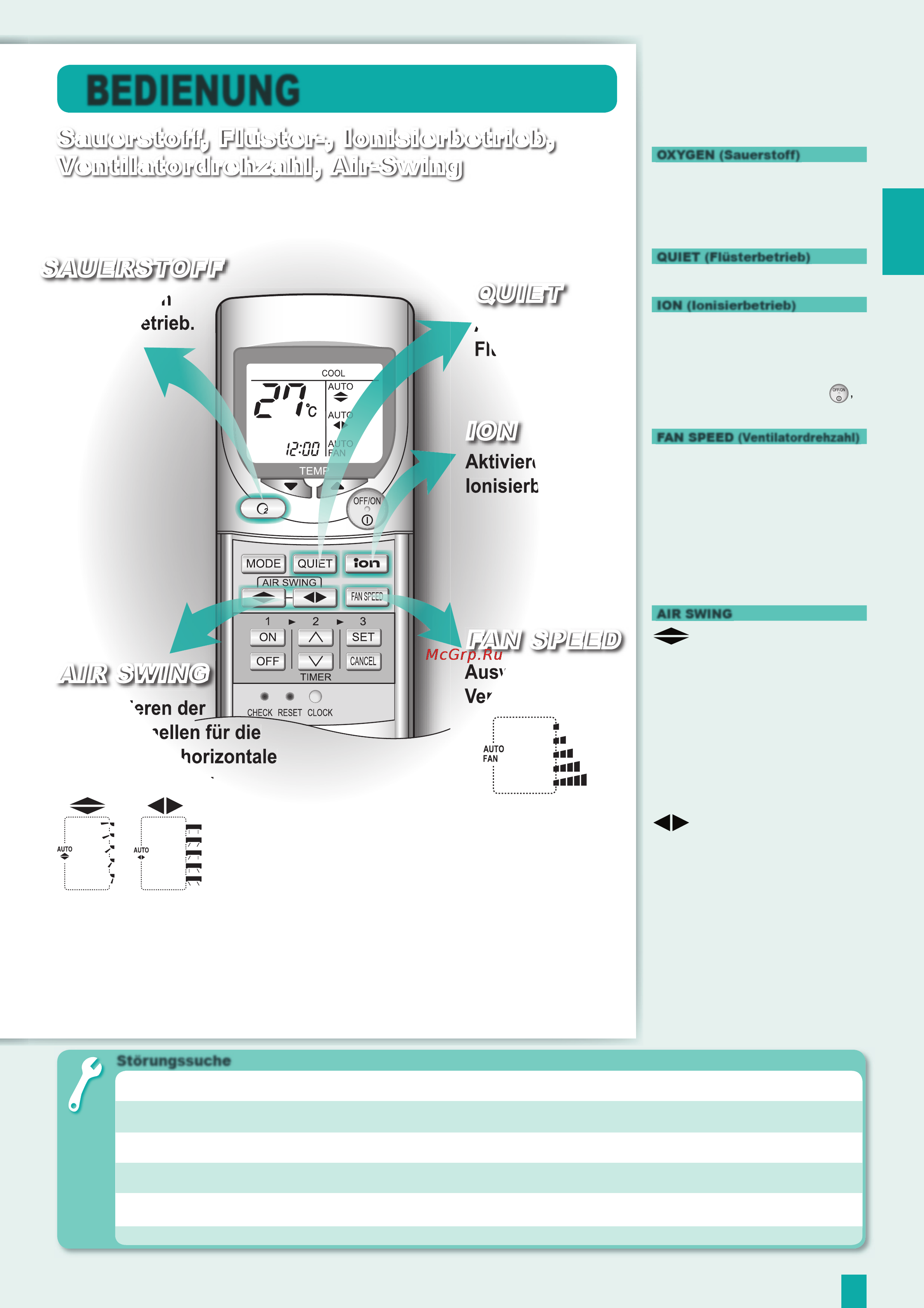 Panasonic CU-XE12DKE [11/44] Bedienung