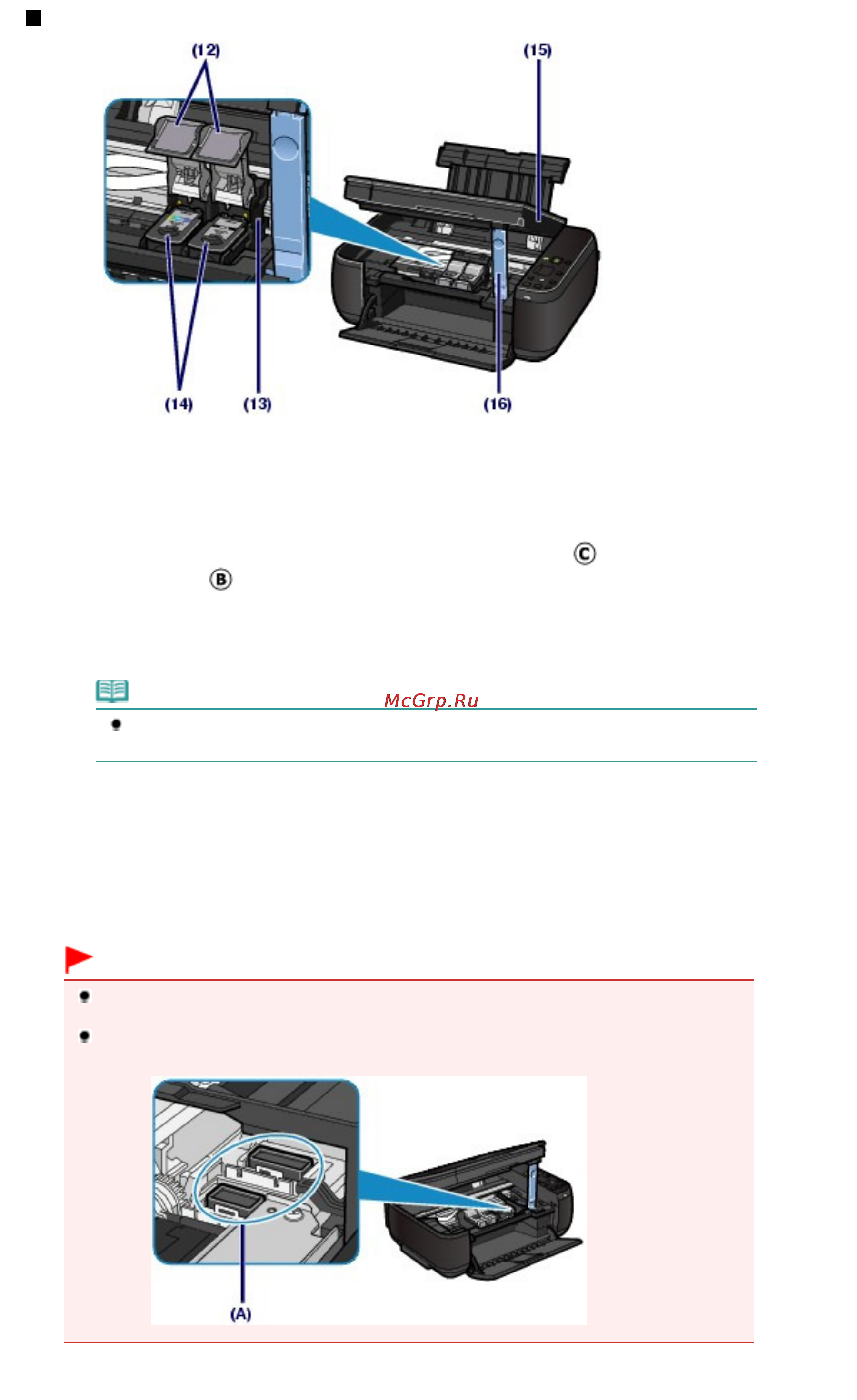 Canon Pixma MP495 [6/804] 13 держатель картриджа fine