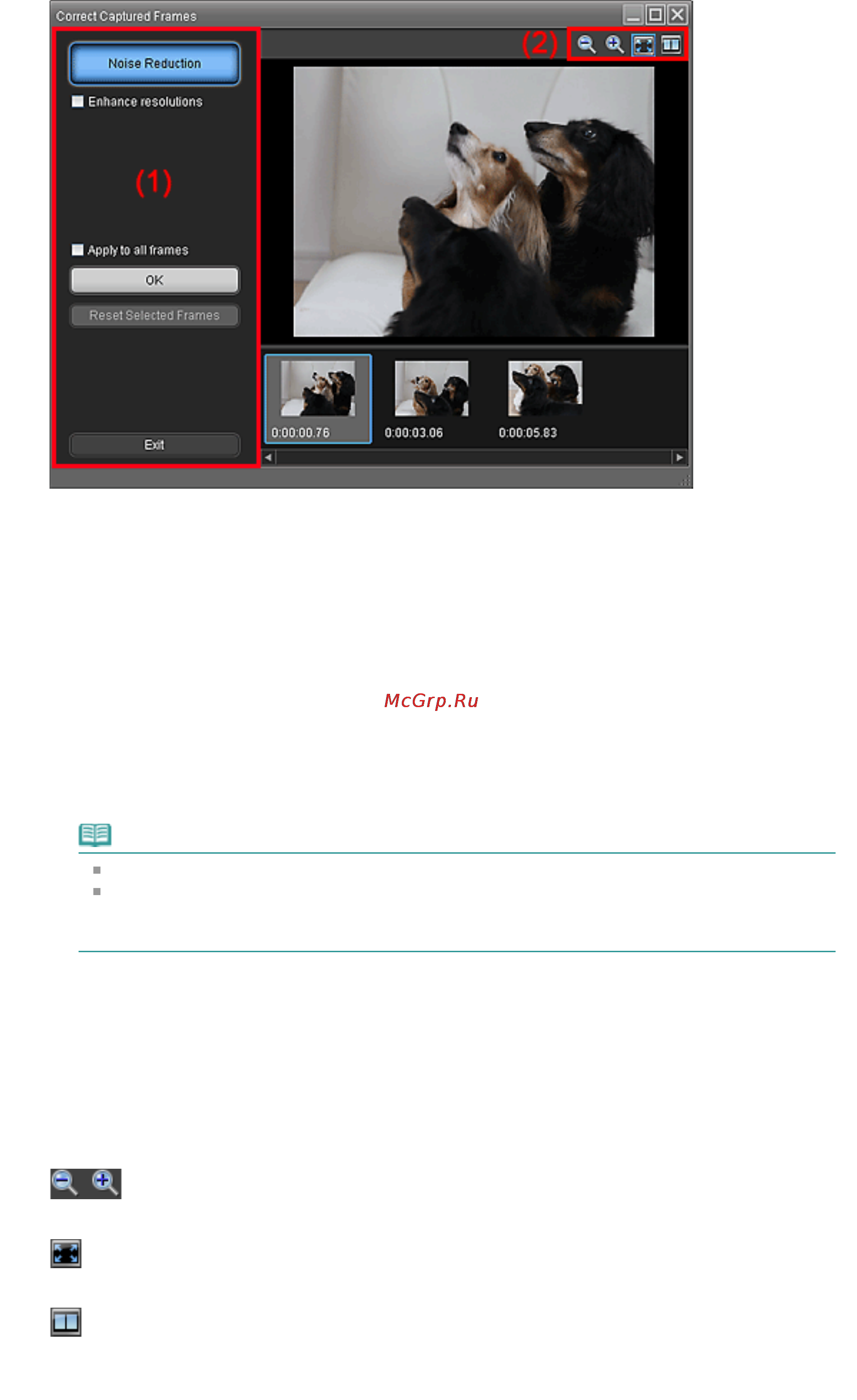 Canon Pixma MG5140 [258/998] Стр 258 из 998 стр окно захват видеокадра video frame capture печать кадра фильма movi