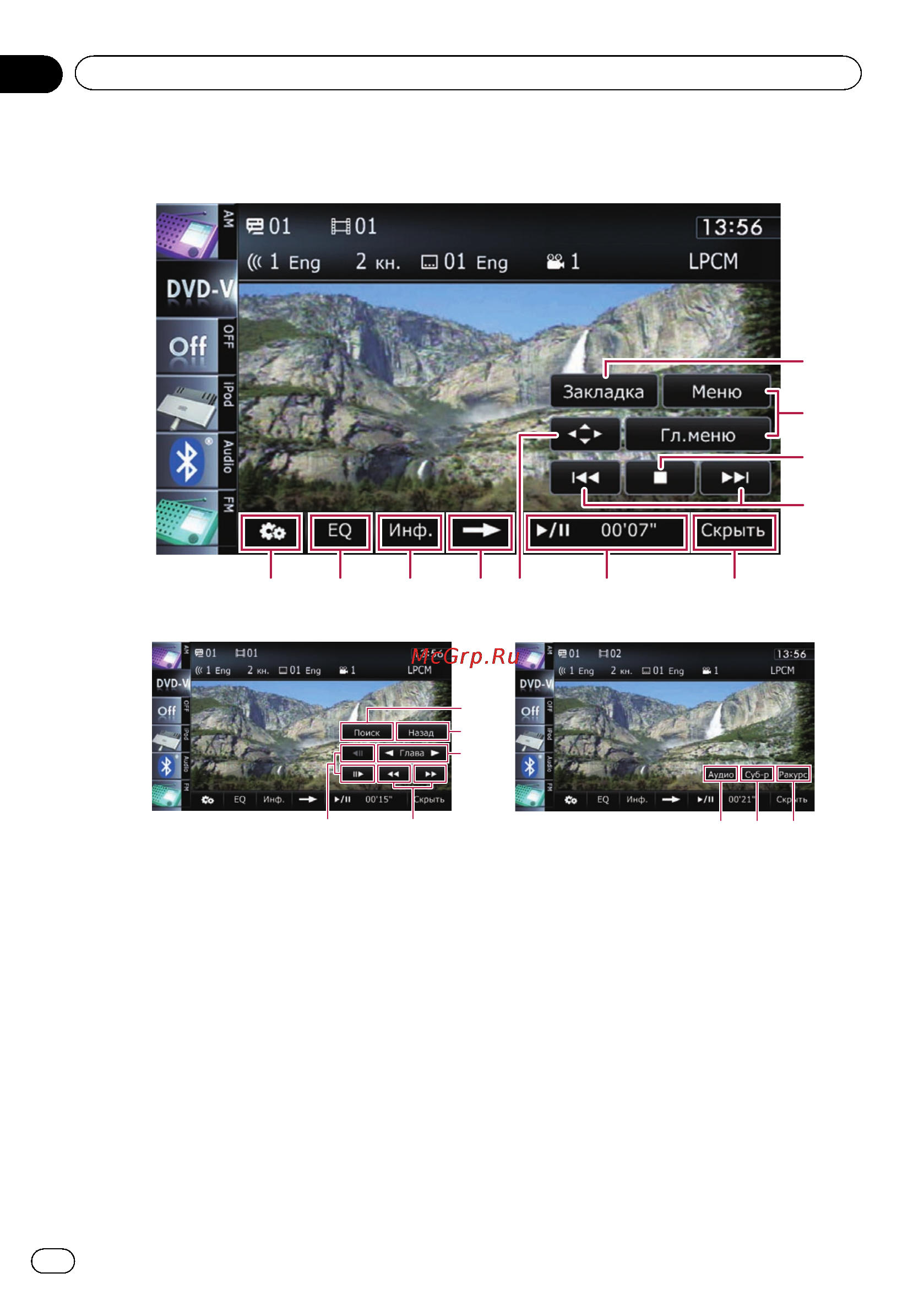 Pioneer AVIC-F930BT [98/224] Воспроизведение dvd video