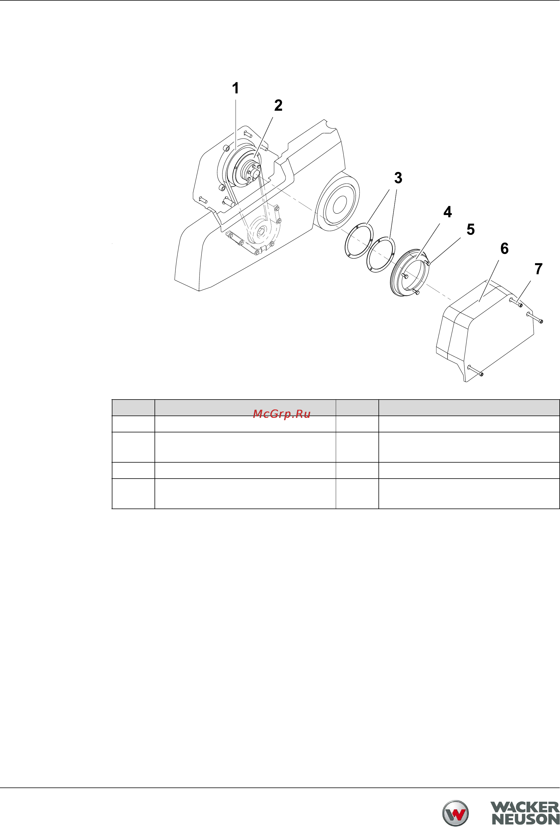 Wacker Neuson DPU 3060He -TS 0610302 [52/70] Установите агрегат прямо на ровной поверхности 2 отключите двигатель 3 дайте агрегату остыть 4 снимите кожух клинового ремня 5 отвинтите болты на диске клиноременном шкиве двигателя и демонтируйте внешнюю половину клиноременного шкива 6 выньте необходимое число промежуточных дисков как правило достаточно вынуть один диск 7 установите снятые промежуточные диски на наружных сторонах половины клиноременного шкива 8 зафиксируйте половину клиноременного шкива и затяните его 3 мя болтами каждый с усилием в 10 нм указание при этом покручивайте половину клиноременного шкива