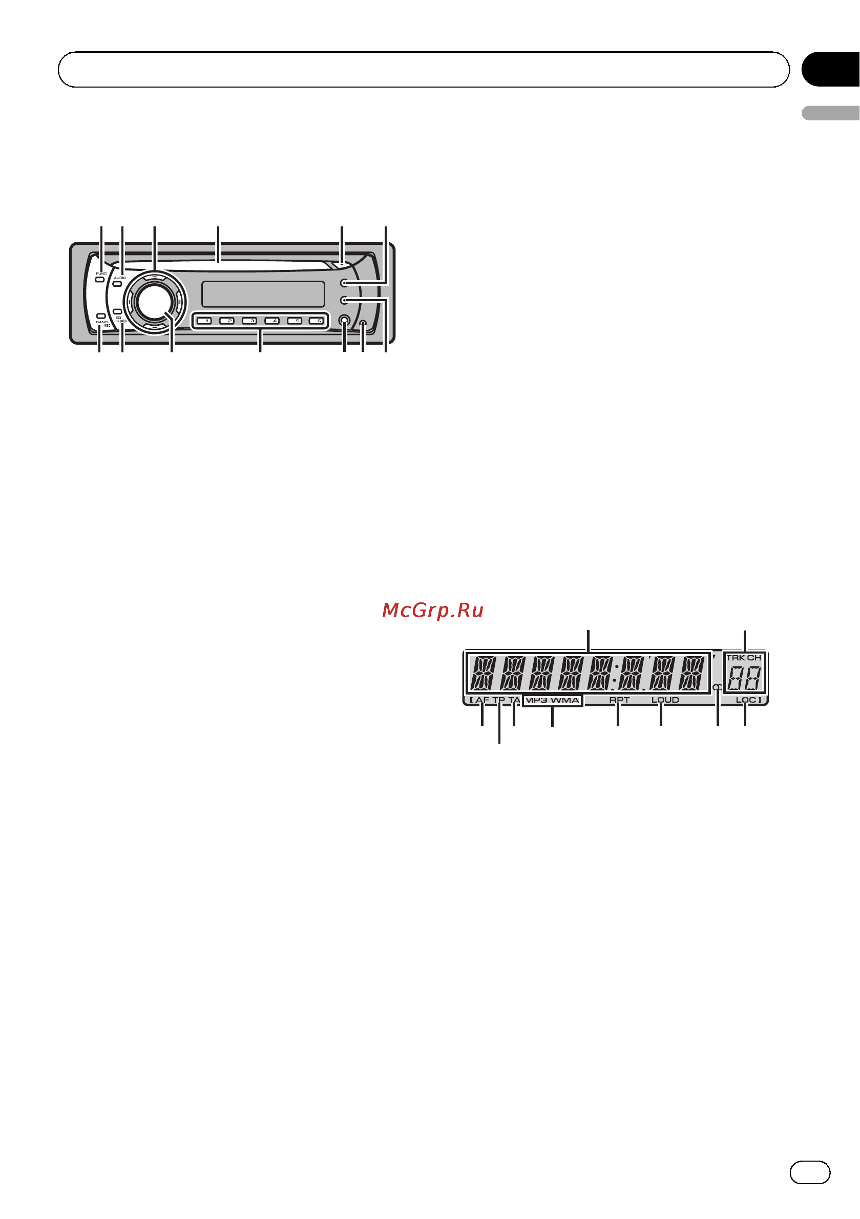 Pioneer DEH-1100MP [5/134] Display indication