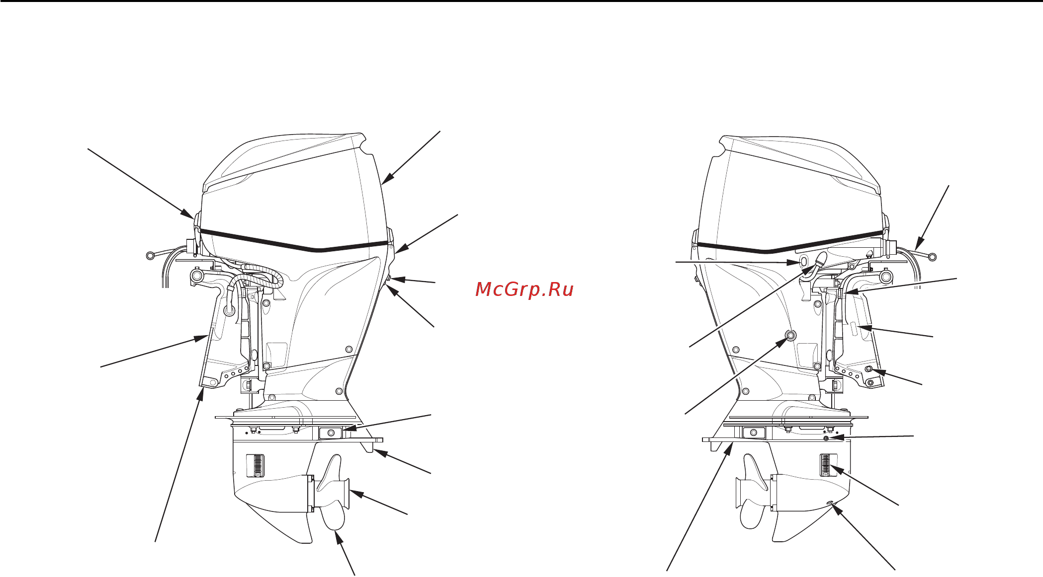 Honda BF60A [17/151] Основные узлы и детали подвесного мотора
