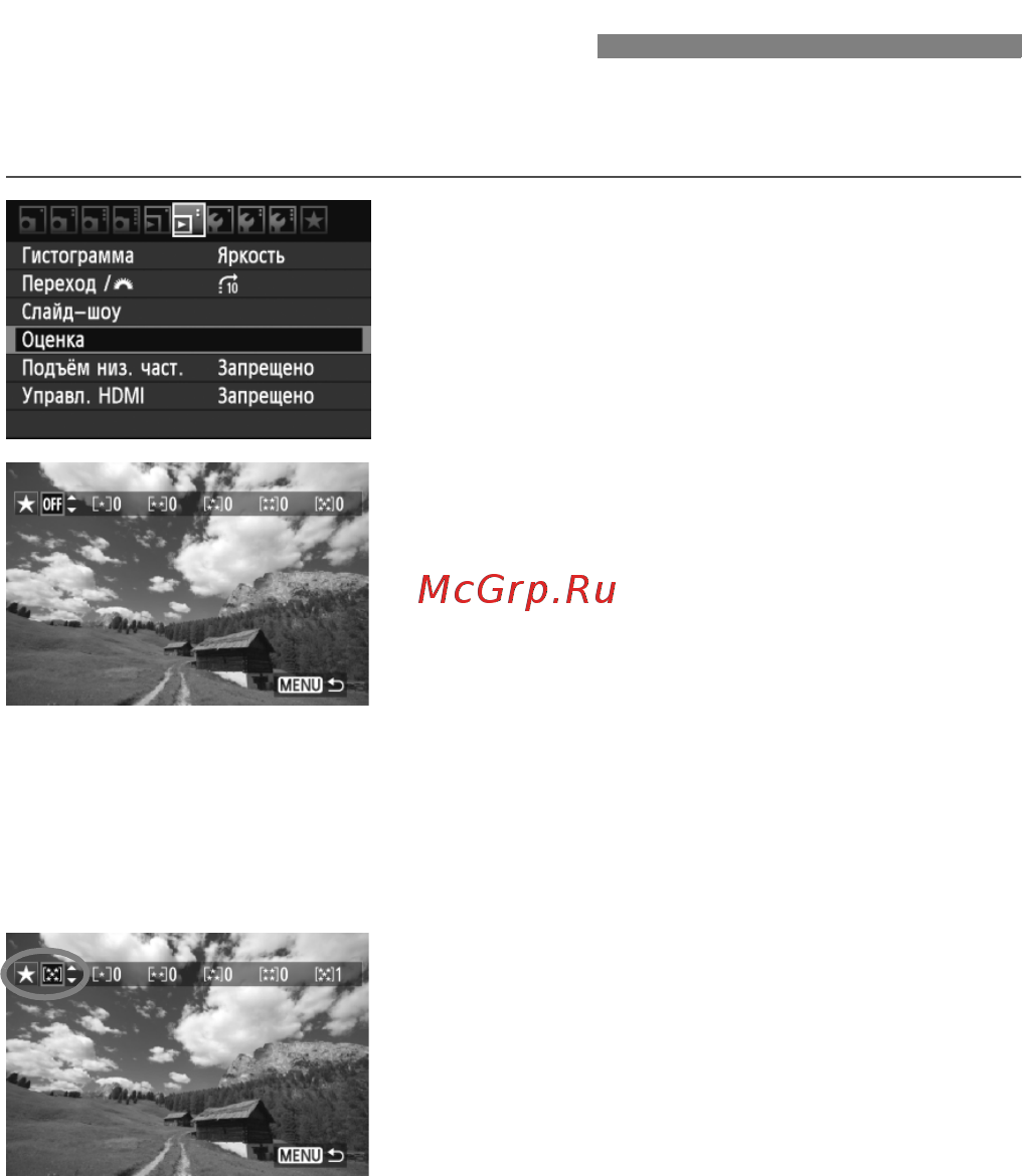 Canon EOS 600D 18-55 IS II [206/328] Установка оценок
