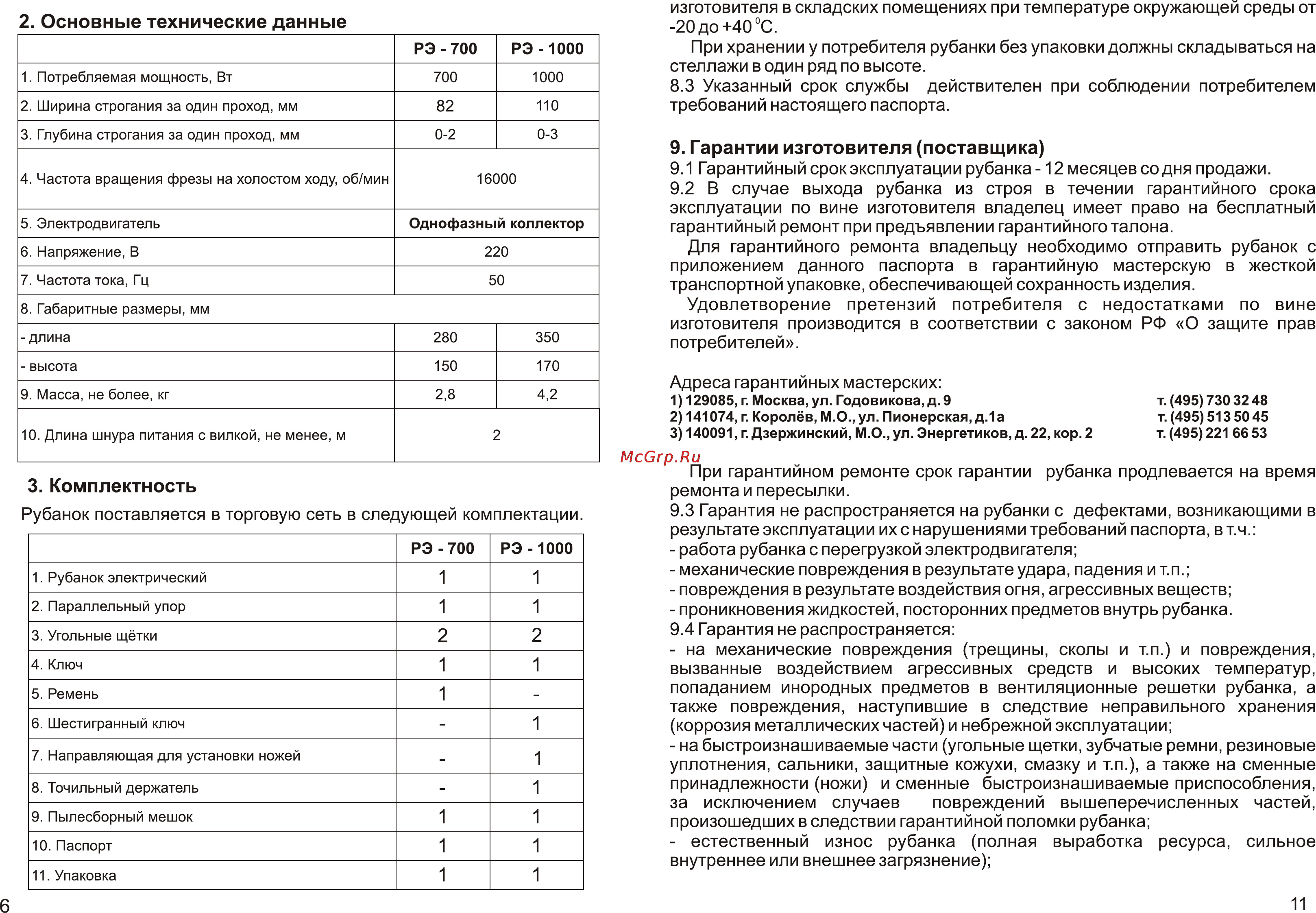 Калибр РЭ-700 [7/8] Page 6 page 11