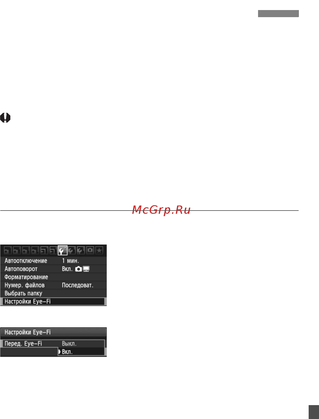 Canon EOS 60D 18-135 IS Kit [273/320] Использование карт памяти eye fi