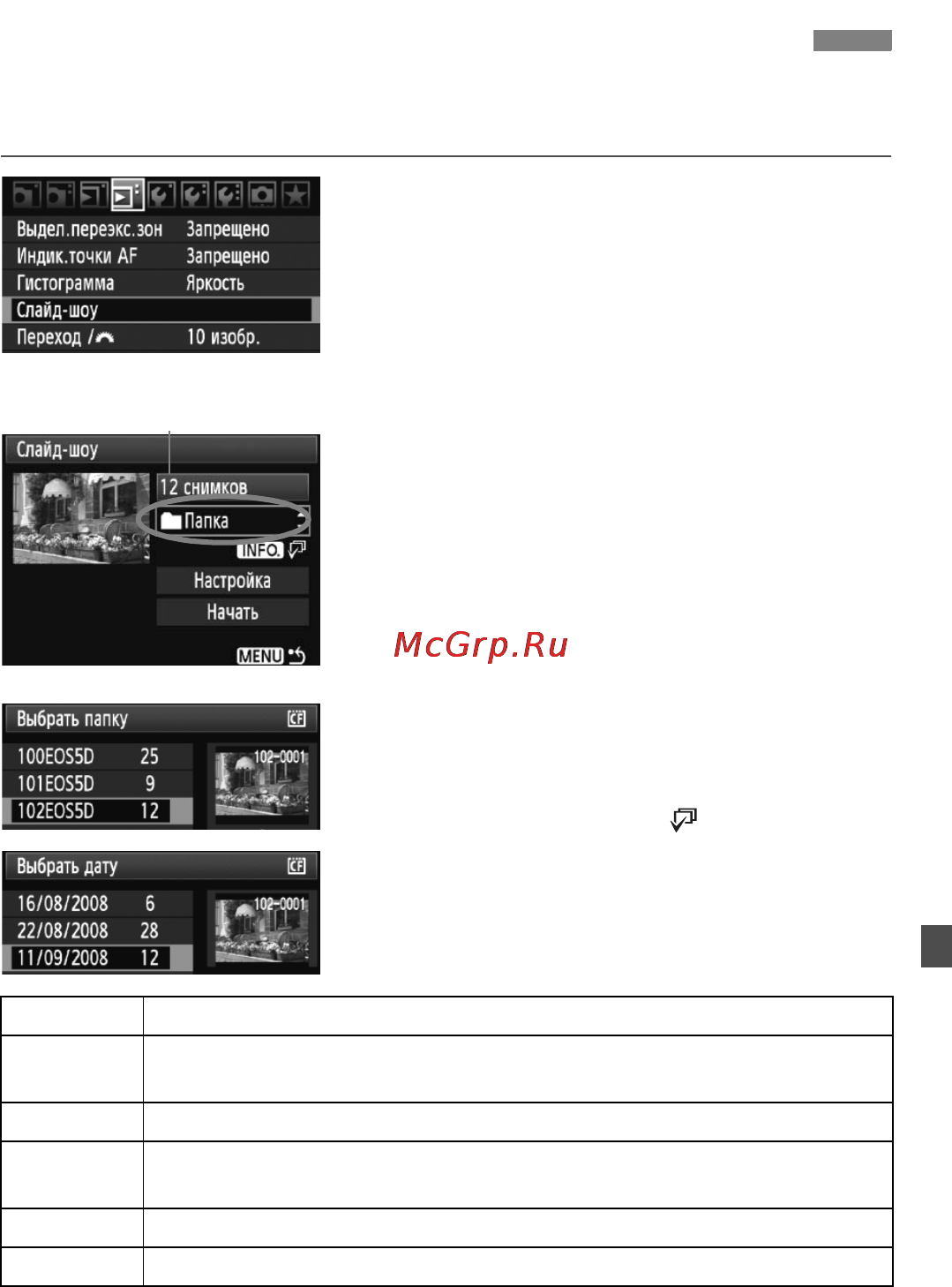 Canon EOS 5D Mark II Body [135/228] Автовоспроизведение слайд шоу