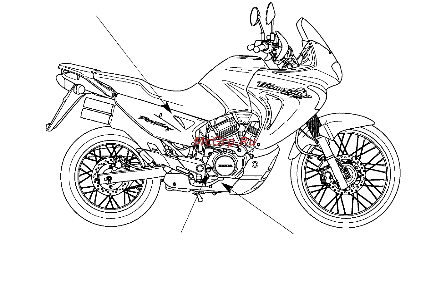 Honda XL650V Инструкция по эксплуатации онлайн [14/113] 9698