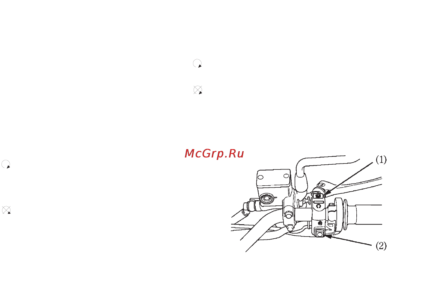 Honda FMX650 [41/126] Органы управления правой рукоятки руля