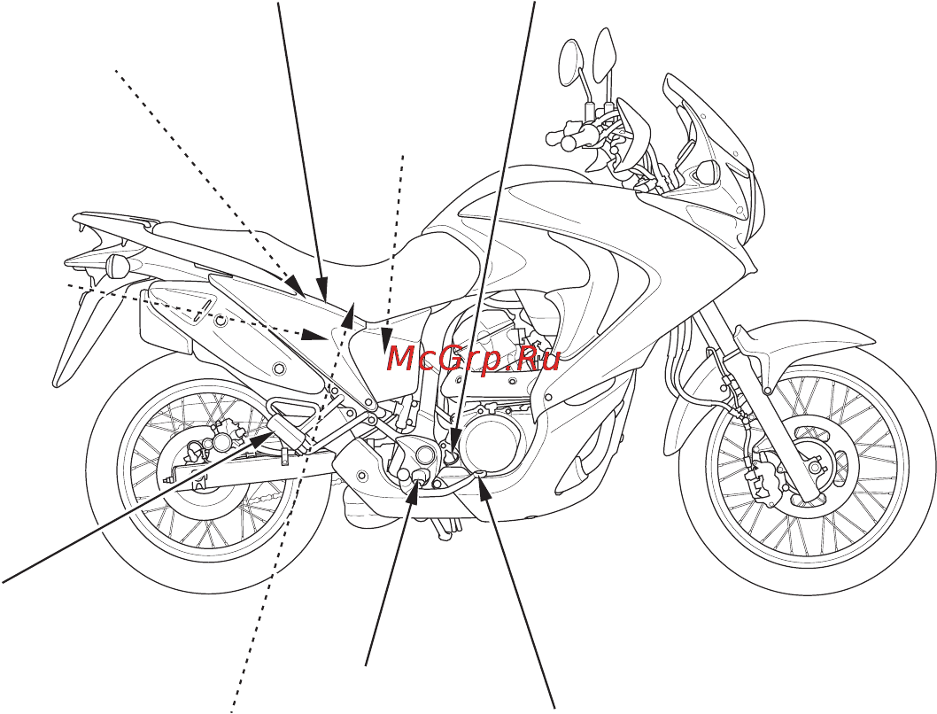 Honda XL700VA Transalp Инструкция по эксплуатации онлайн [21/162] 9716