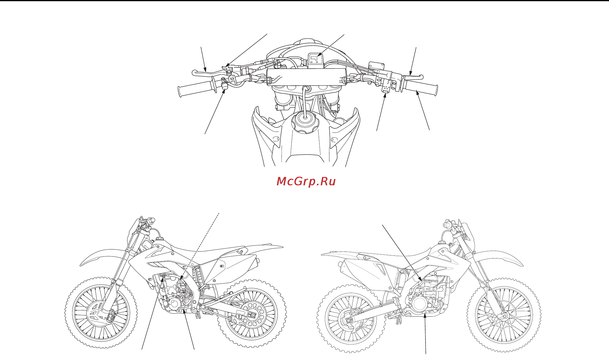 Honda CRF250X (2006) [14/171] Органы управления