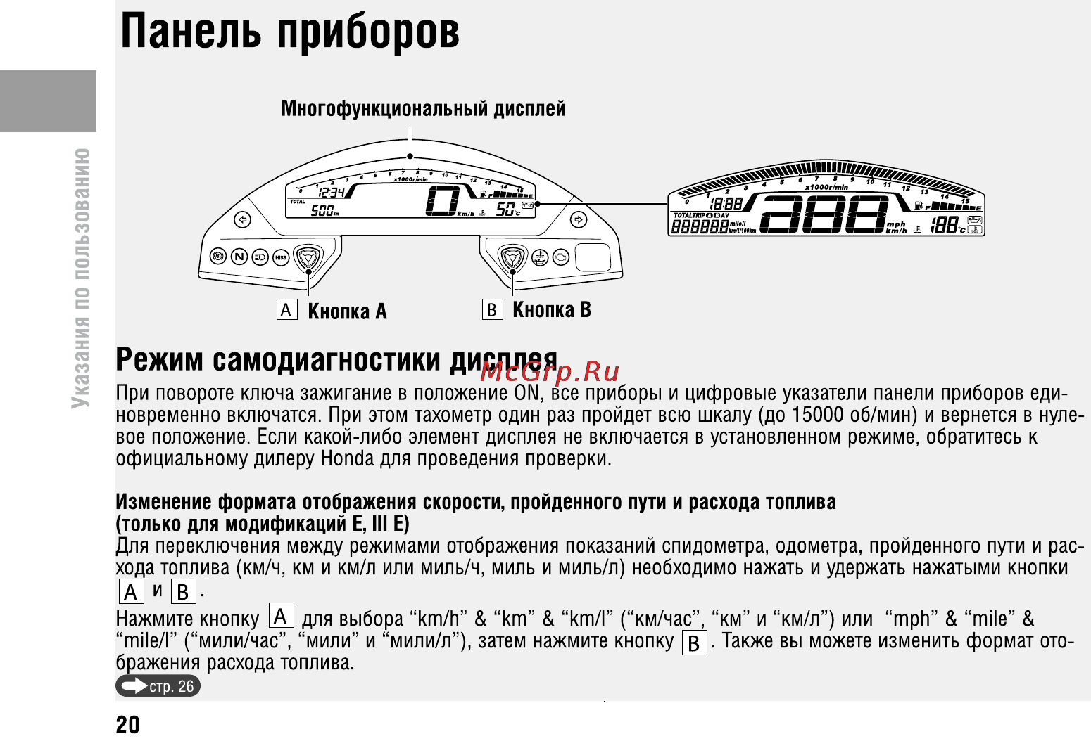 Honda CBR600FA (2011) [24/125] Панель приборов