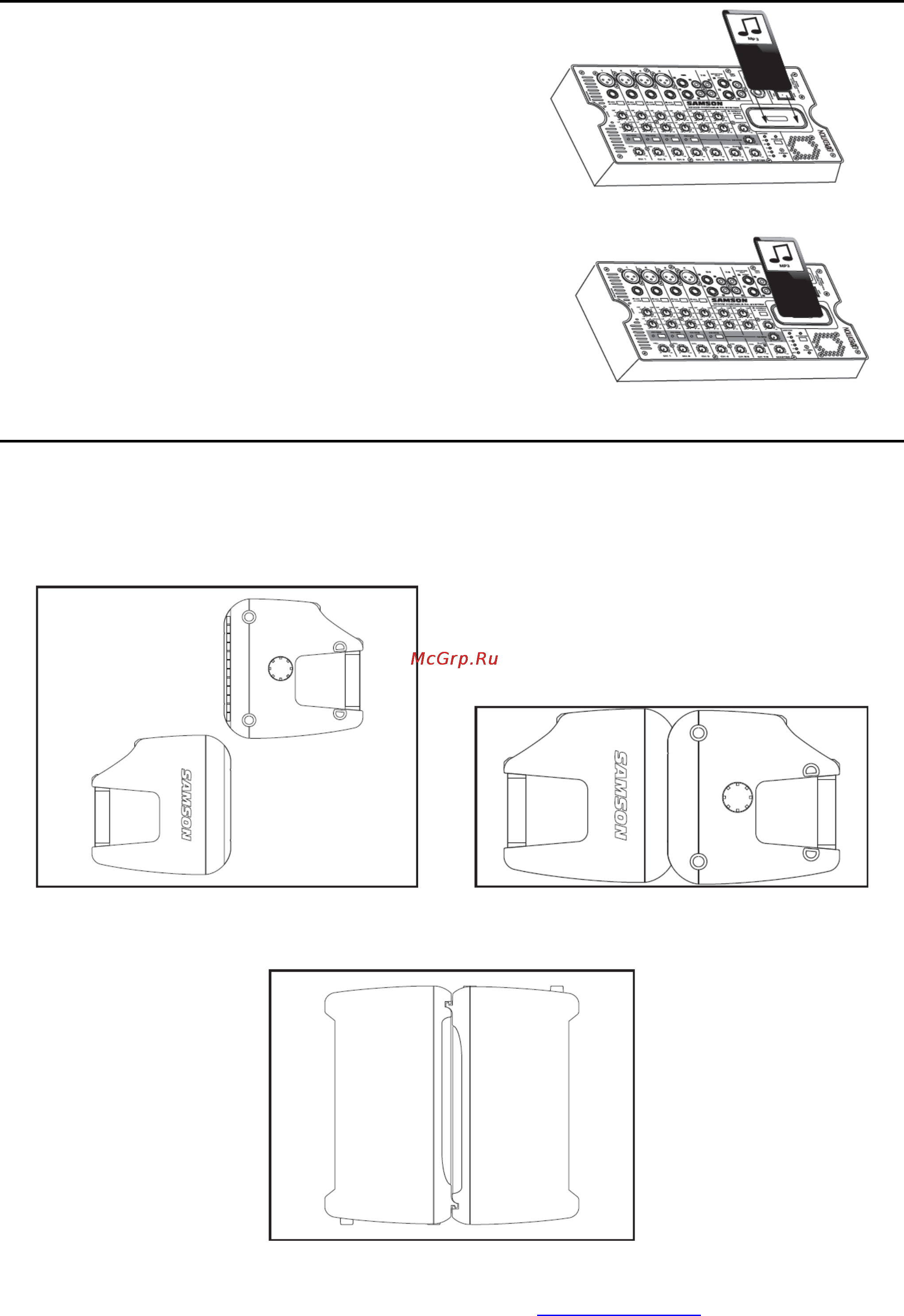 Samson XP308I [6/7] Использования разъема для ipod