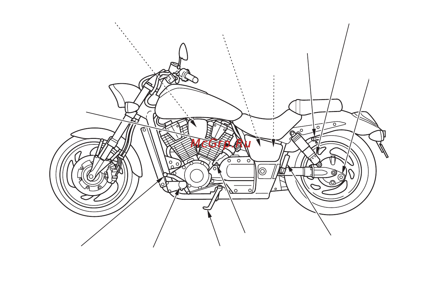 Honda VTX1800 Инструкция по эксплуатации онлайн [21/120] 9803