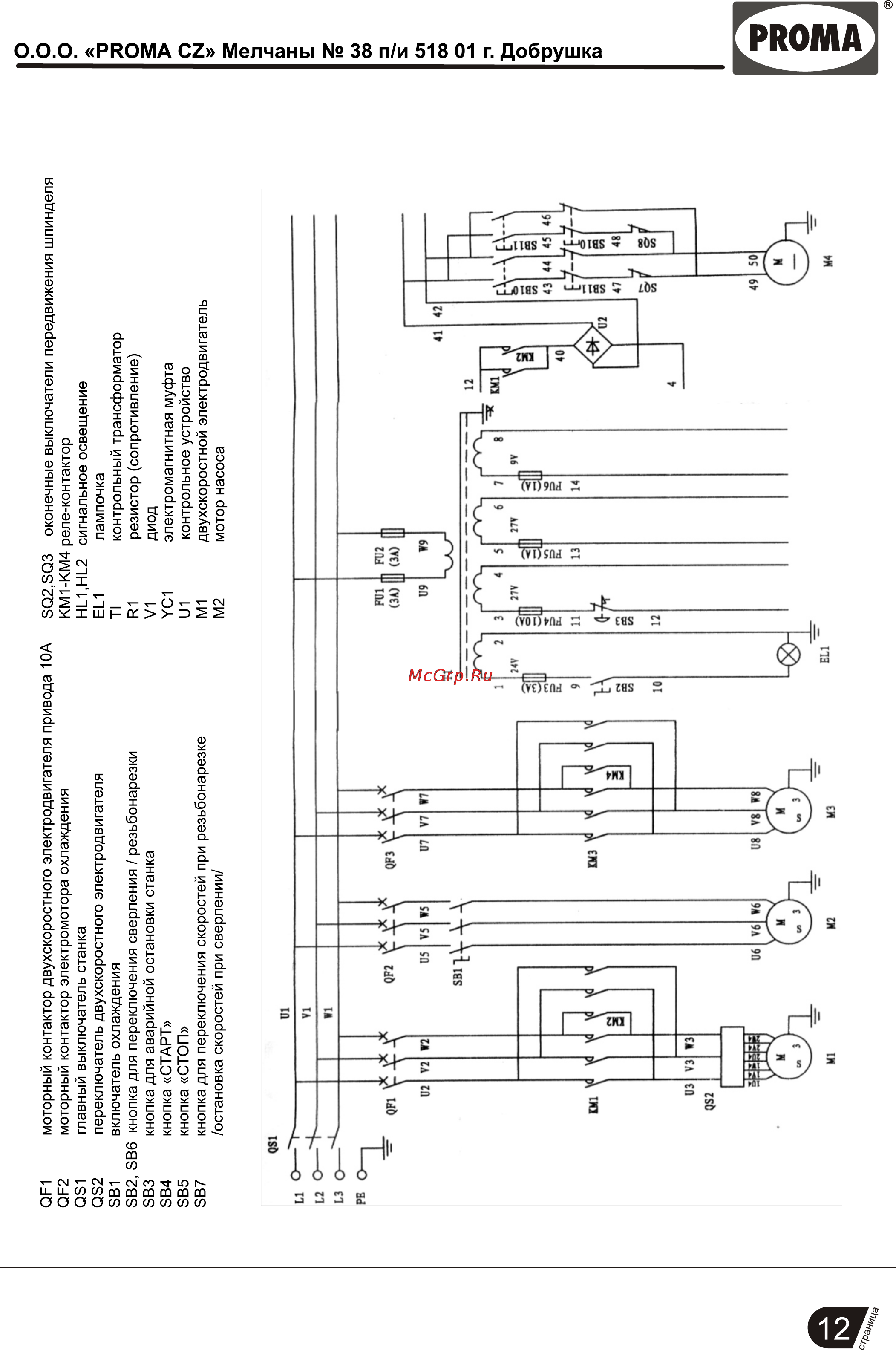 Proma B-1850FE/400 25005050 [13/26] Страница 13