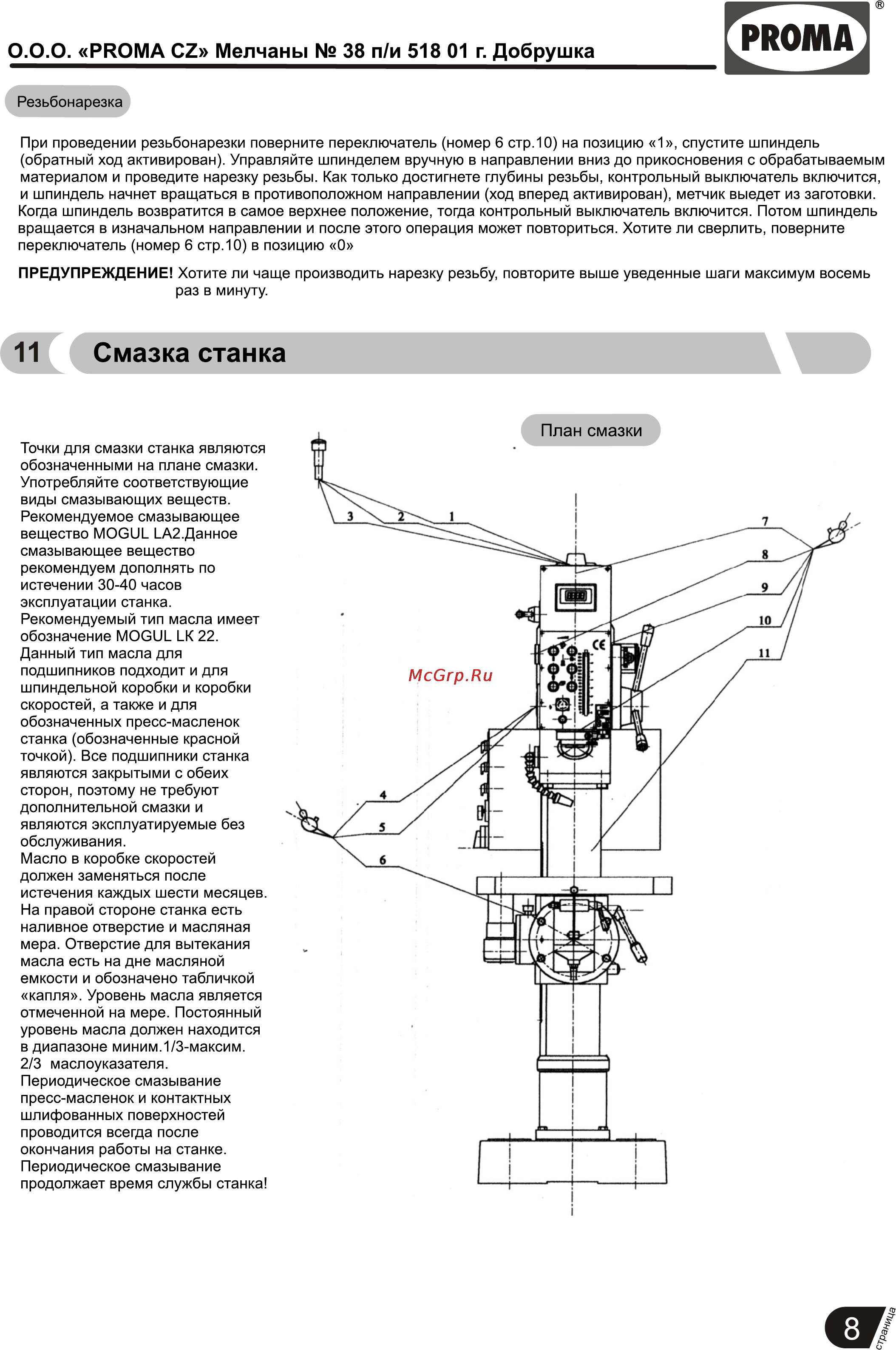 Proma B-1850FE/400 25005050 [9/26] Страница 9