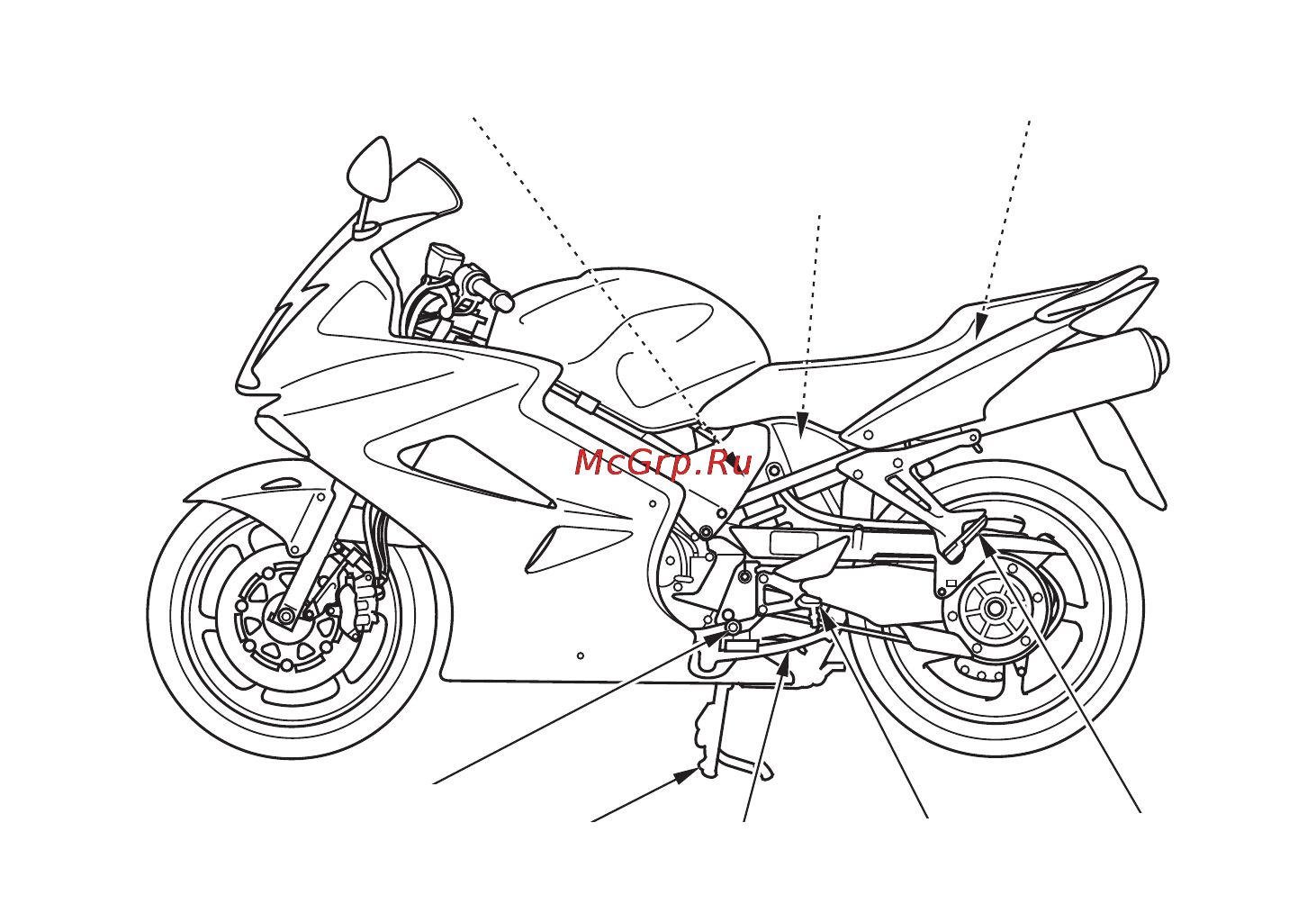 Honda VFR800 (2009) Инструкция по эксплуатации онлайн [22/161] 9891