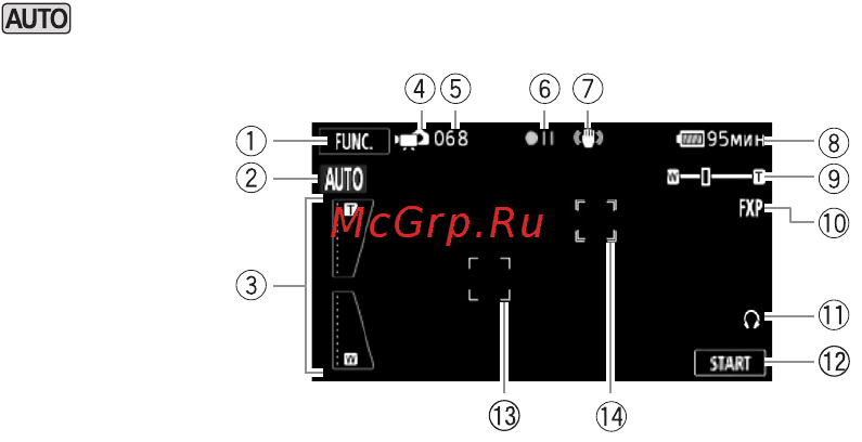 Canon Legria HF R26 Black [157/198] Приложение индикация и значки на экране