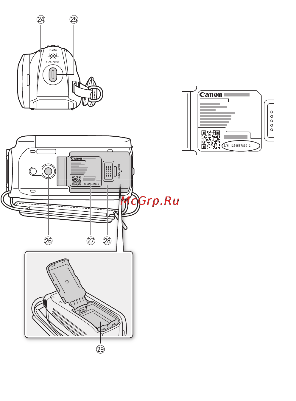 Canon Legria HF R26 Black [18/198] Вид сзади