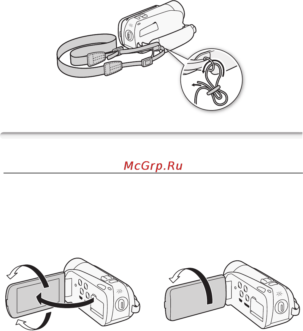 Canon LEGRIA R27 [24/198] Настройка положения и яркости жк дисплея