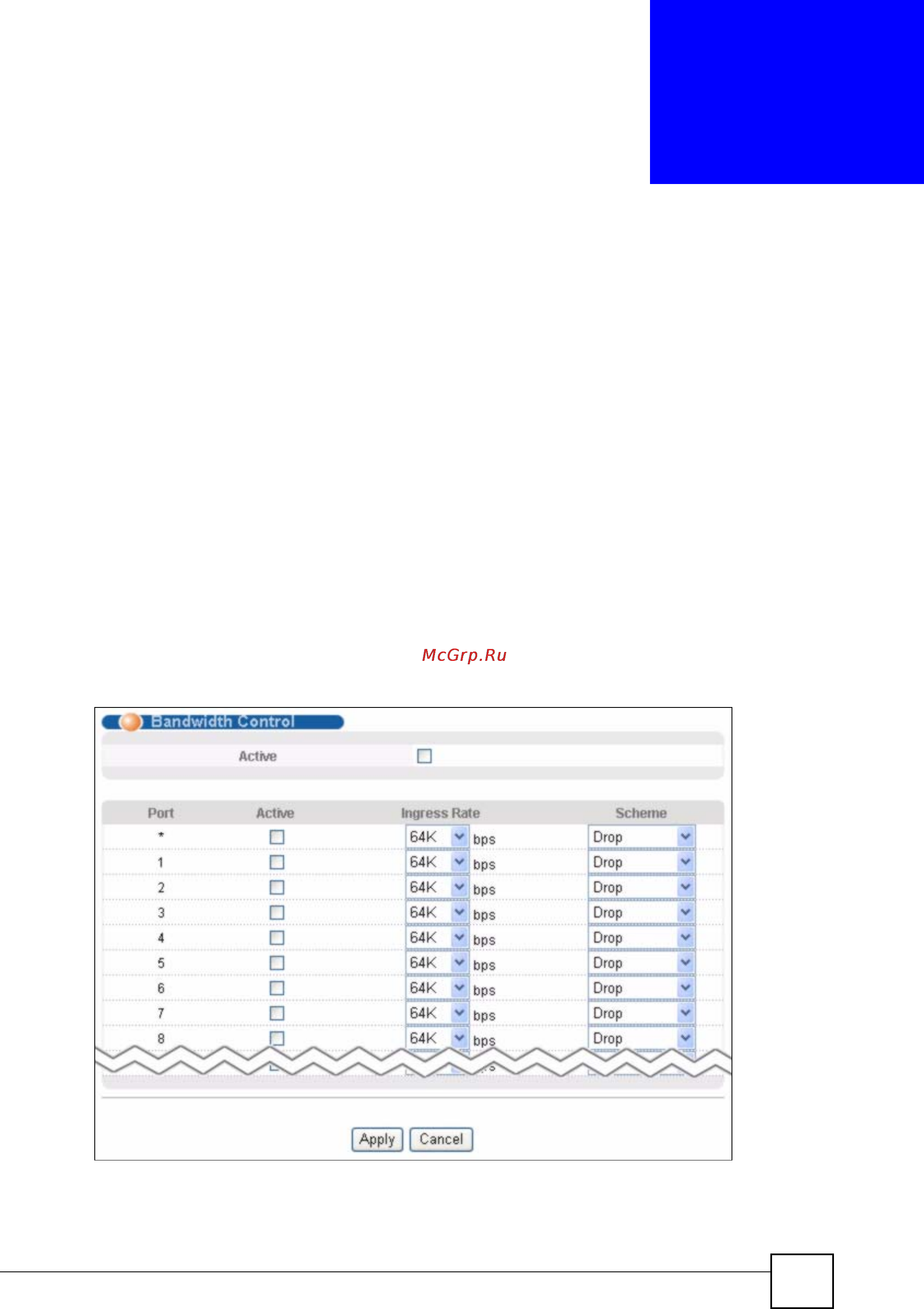 Zyxel GS-2024 EE [105/266] Bandwidth control overview