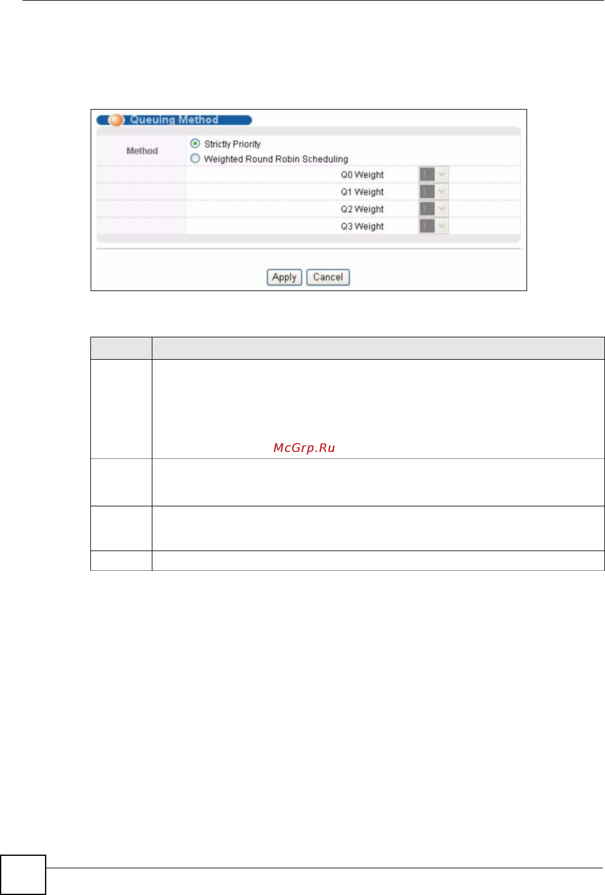 Zyxel GS-2024 EE [124/266] Configuring queuing