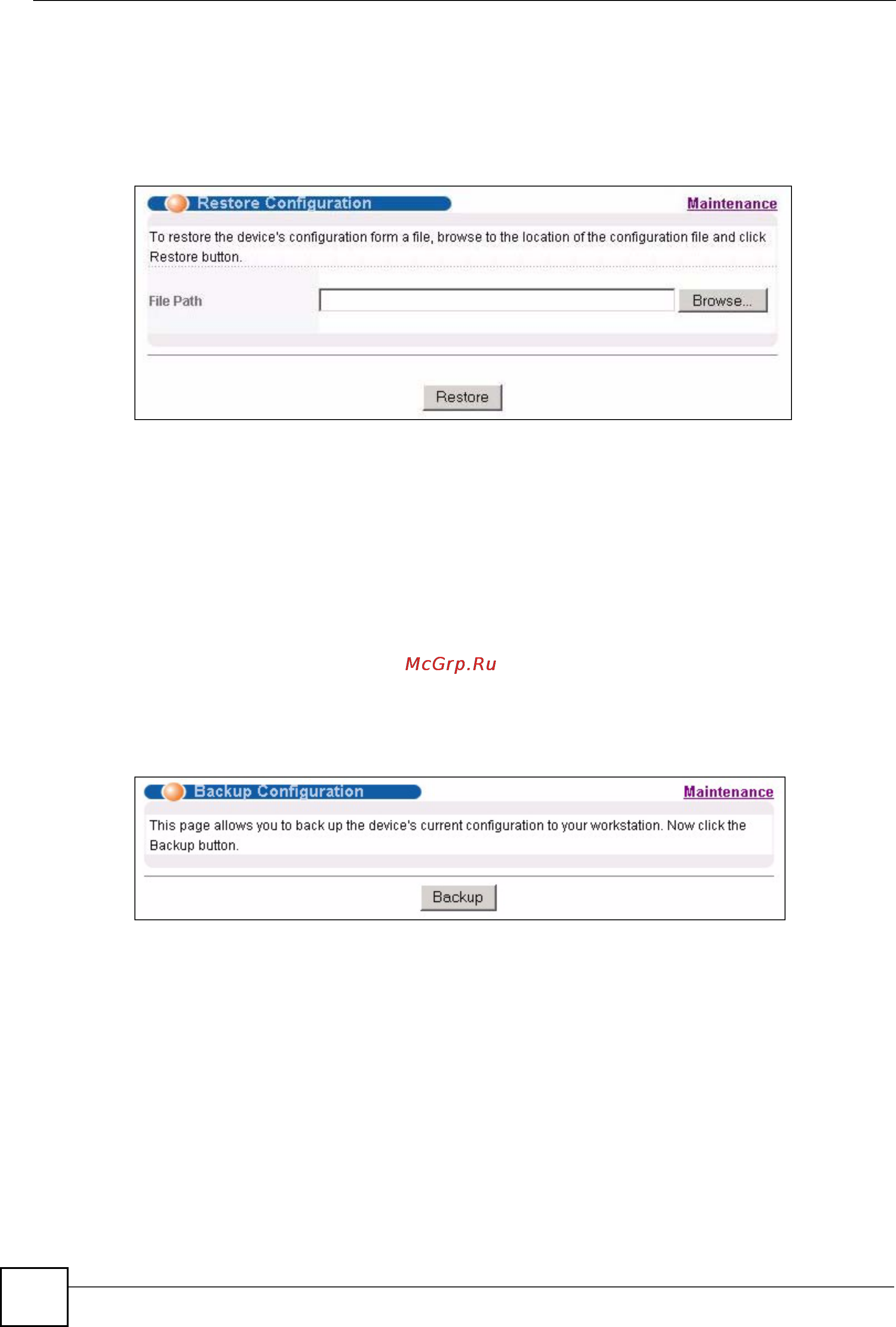 Zyxel GS-2024 EE [178/266] Restore a configuration file