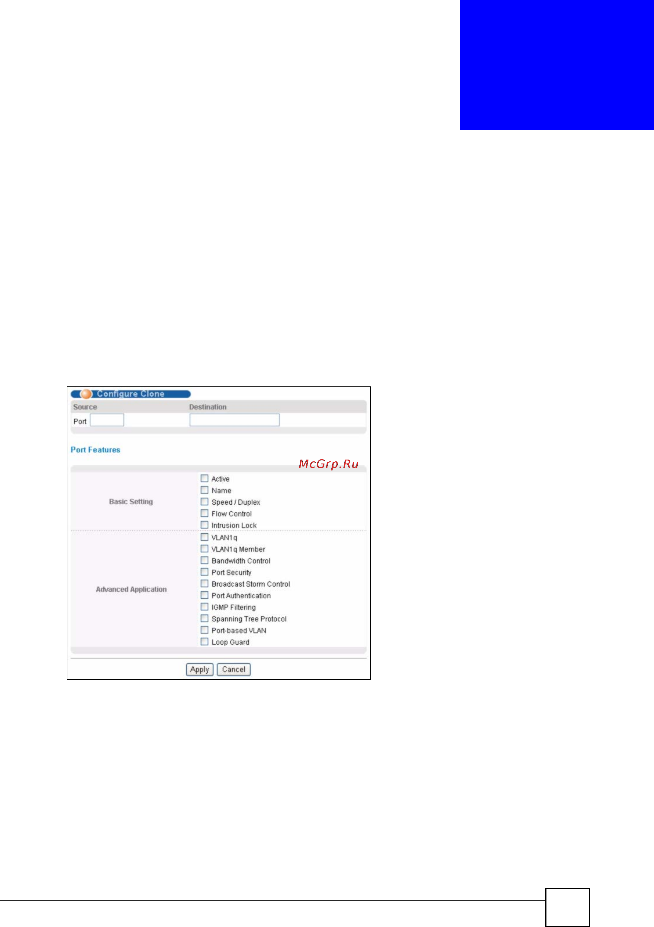 Zyxel GS-2024 EE [215/266] Configure clone