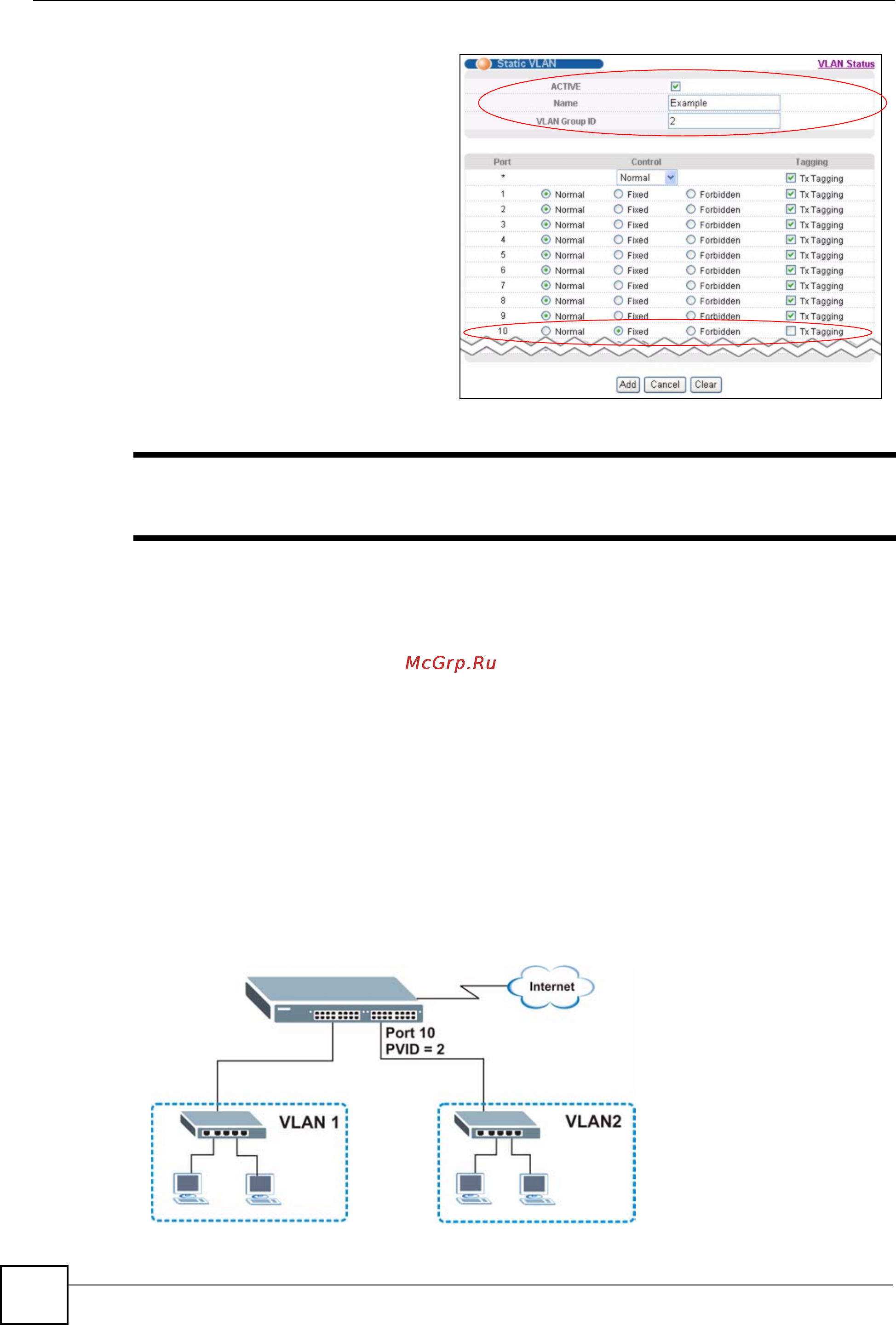 Zyxel GS-2024 EE [54/266] Setting port vid