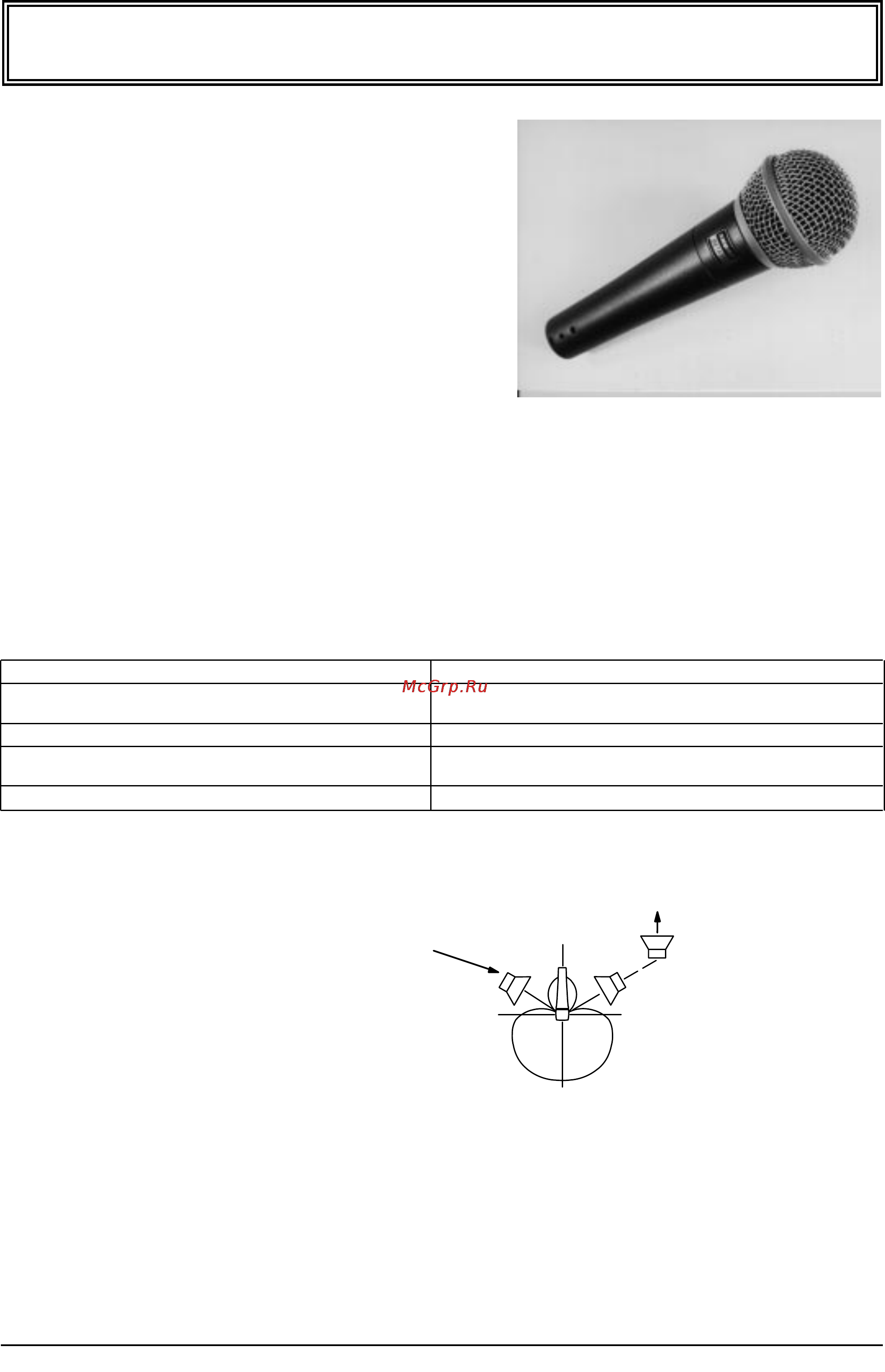 Shure BETA 58 A Инструкция по эксплуатации онлайн
