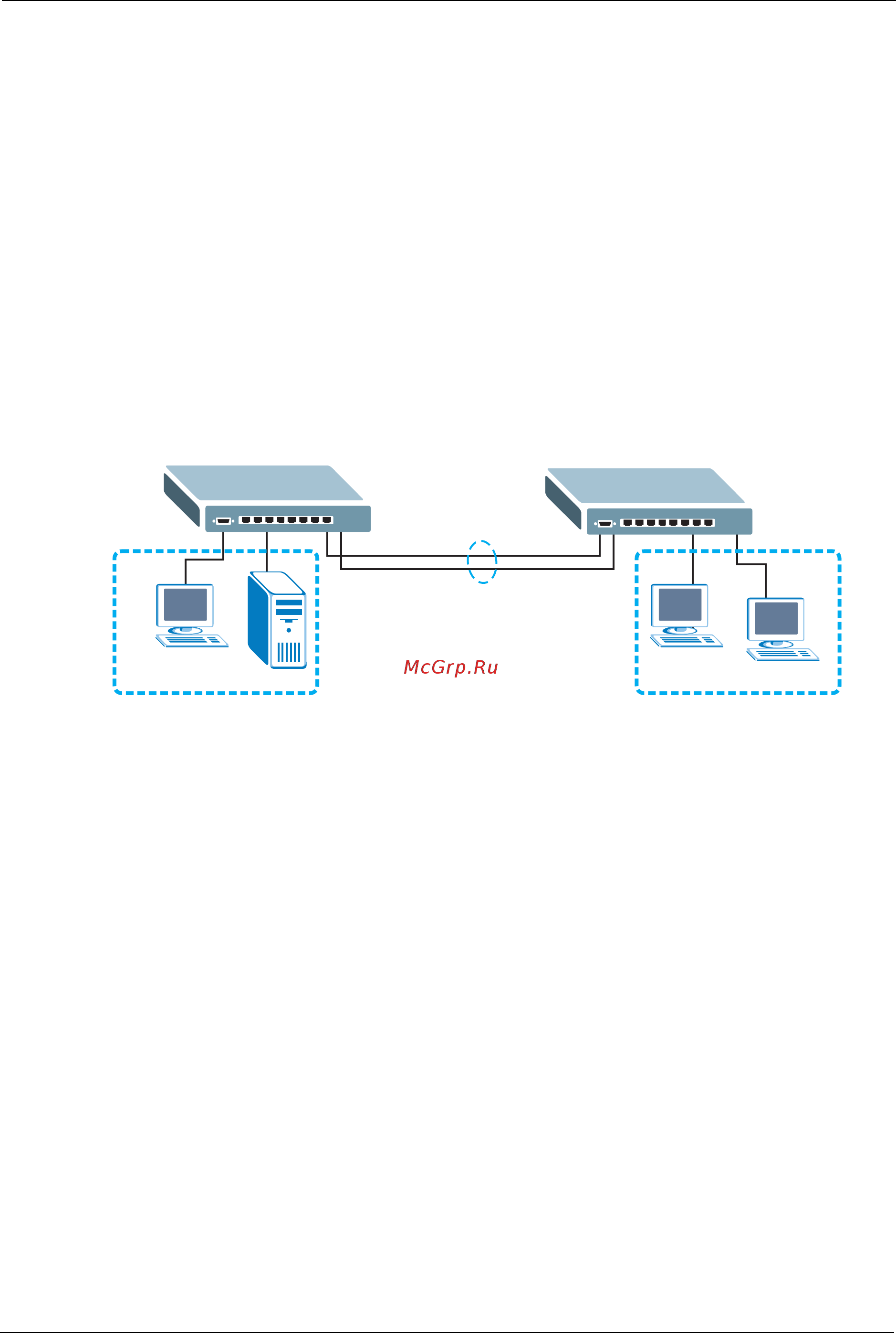 Zyxel ES-2108 [34/296] Примеры применения в сетях vlan на базе ieee 802 q