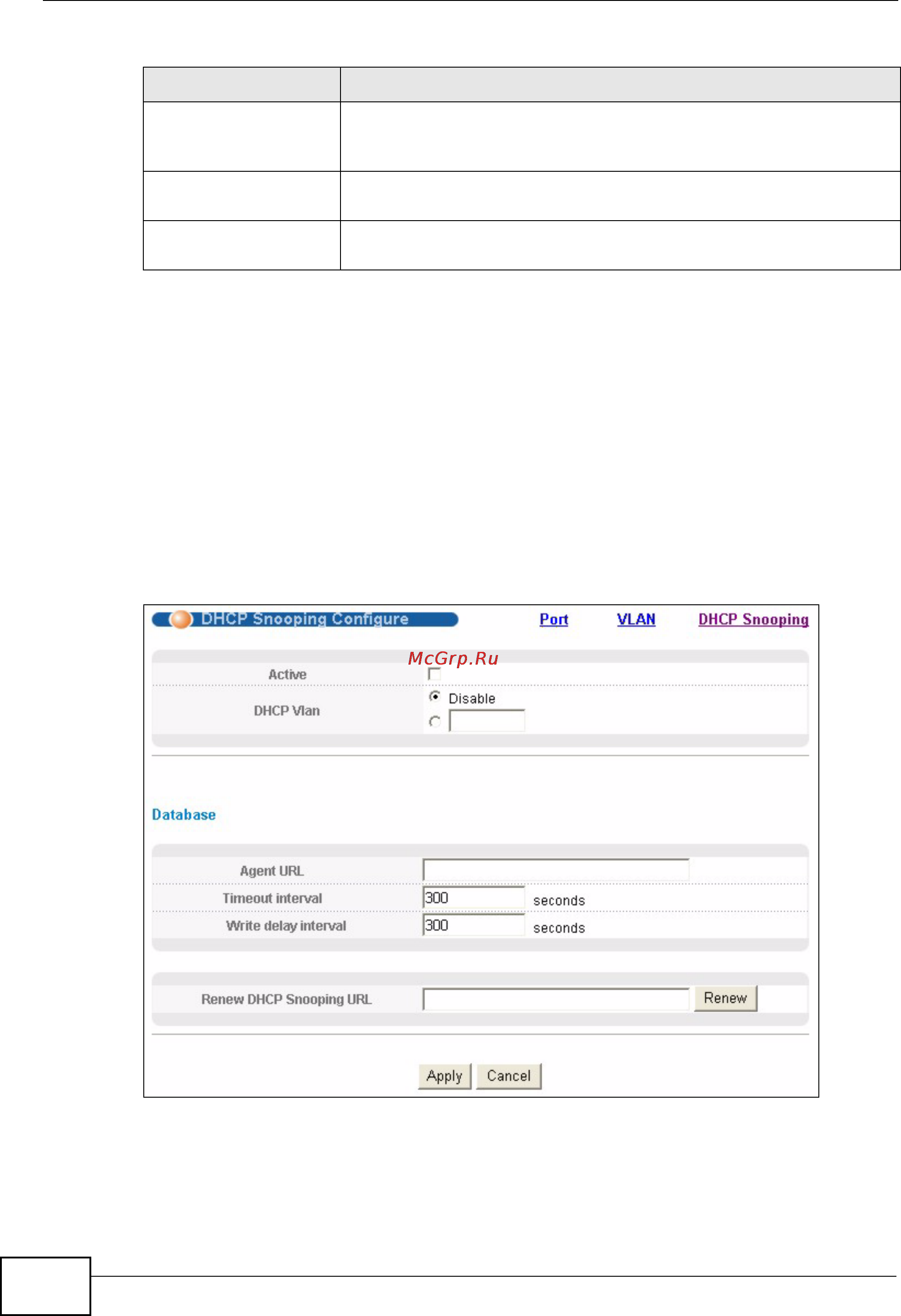 Zyxel MES-3528 [224/354] Dhcp snooping configure