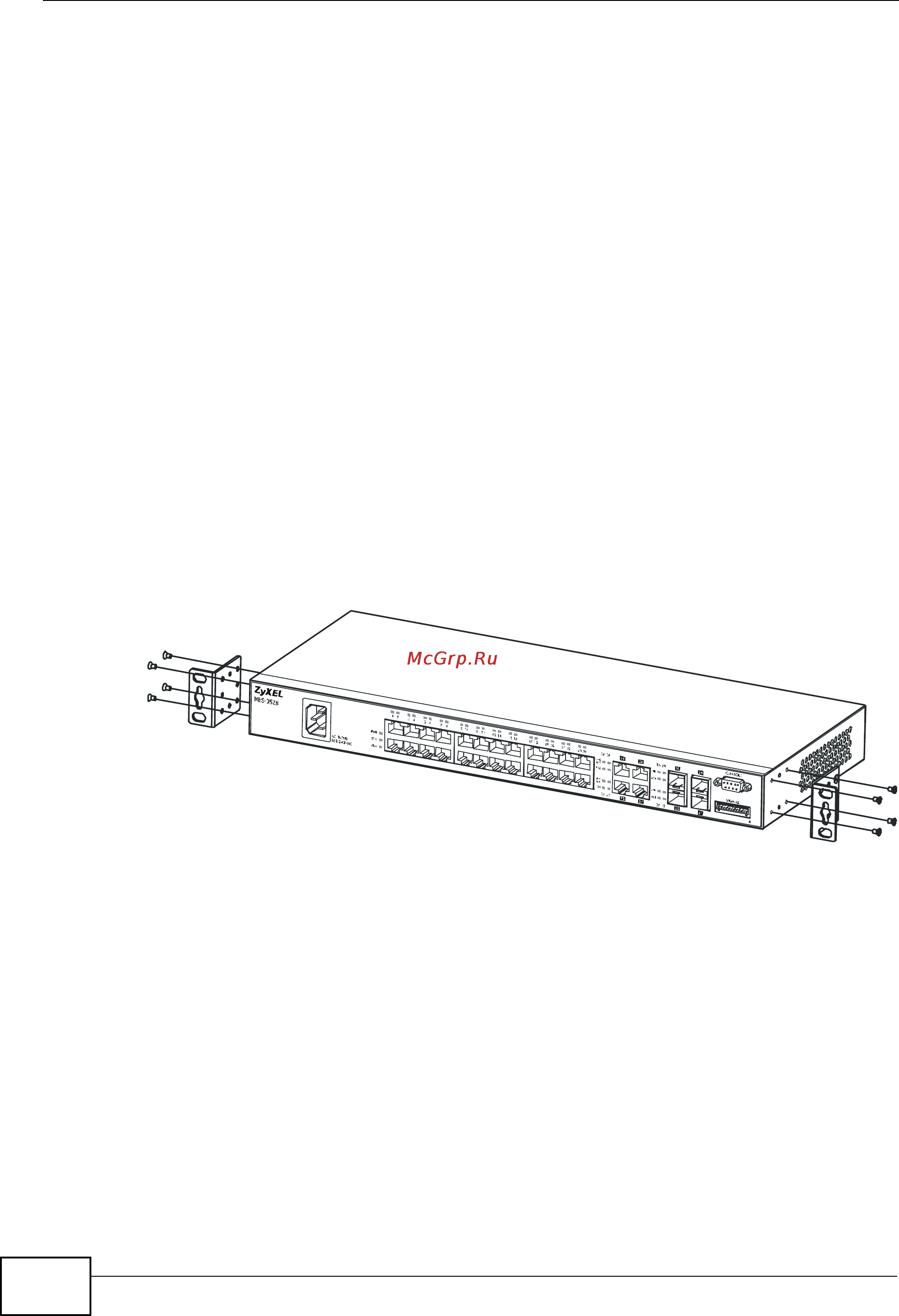 Zyxel MES-3528 [30/354] Rack mounted installation requirements