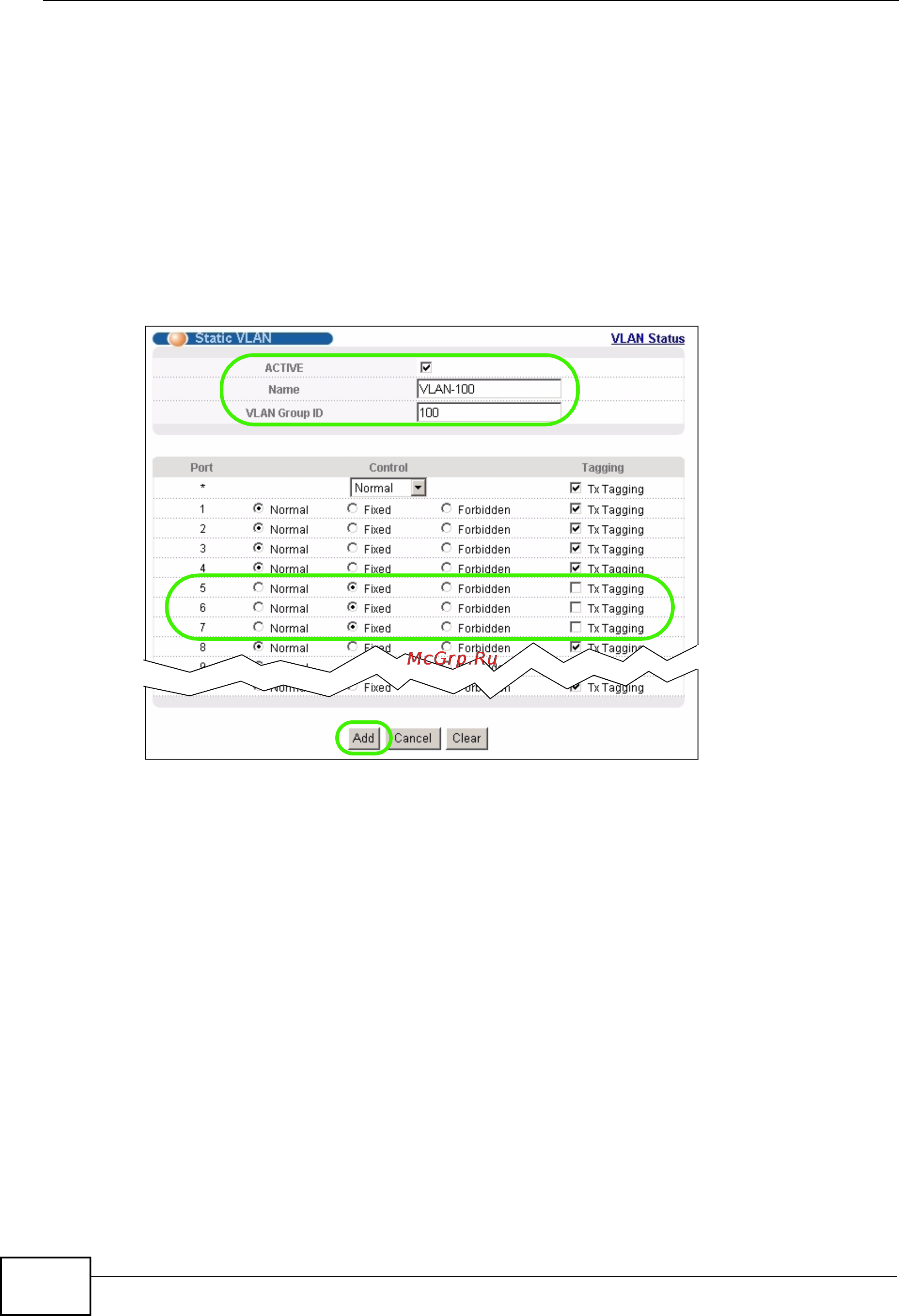 Zyxel MES-3528 [60/354] Figure 26 tutorial create a vlan and add ports to it