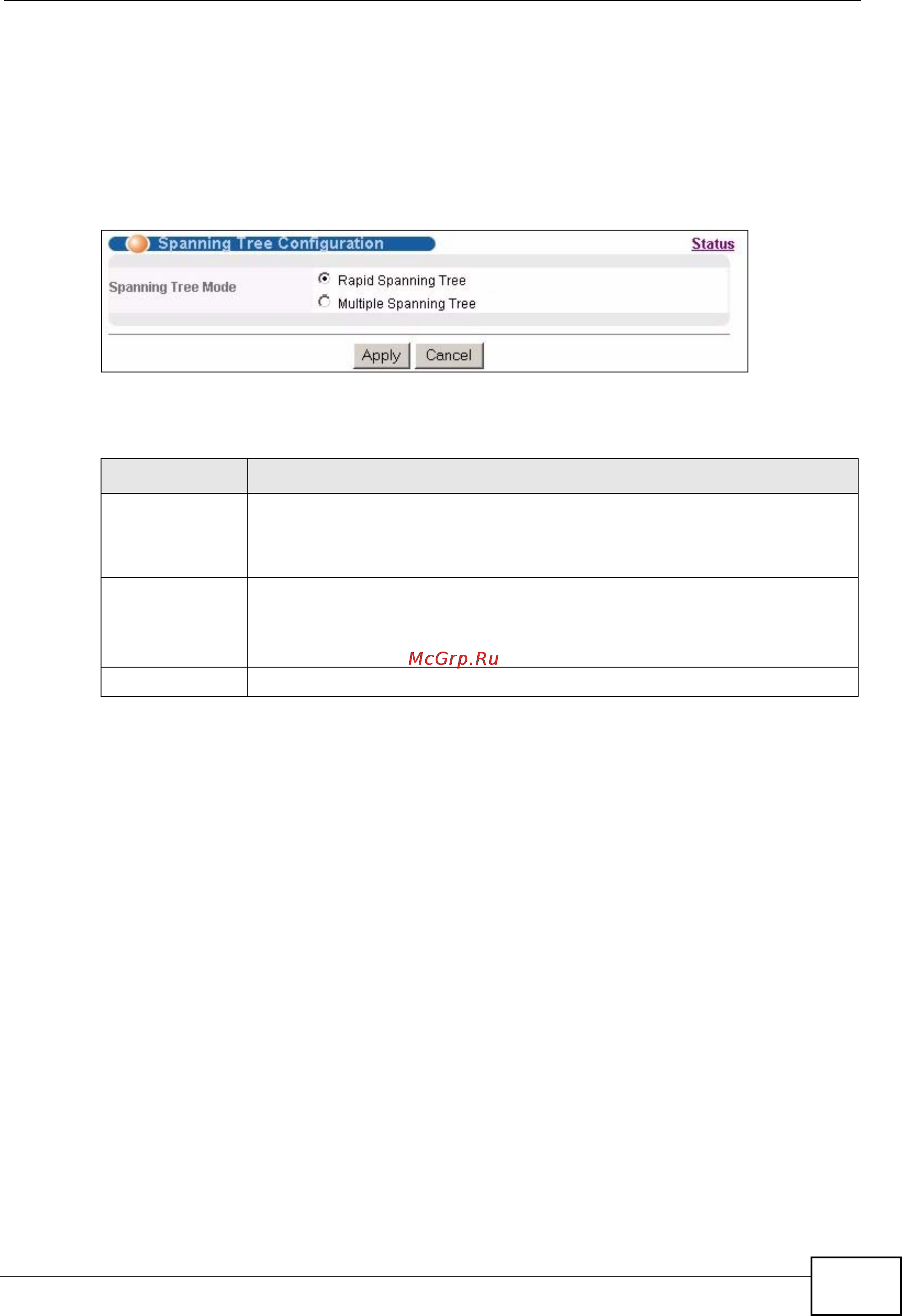 Zyxel GS2200-48 [111/352] Spanning tree configuration