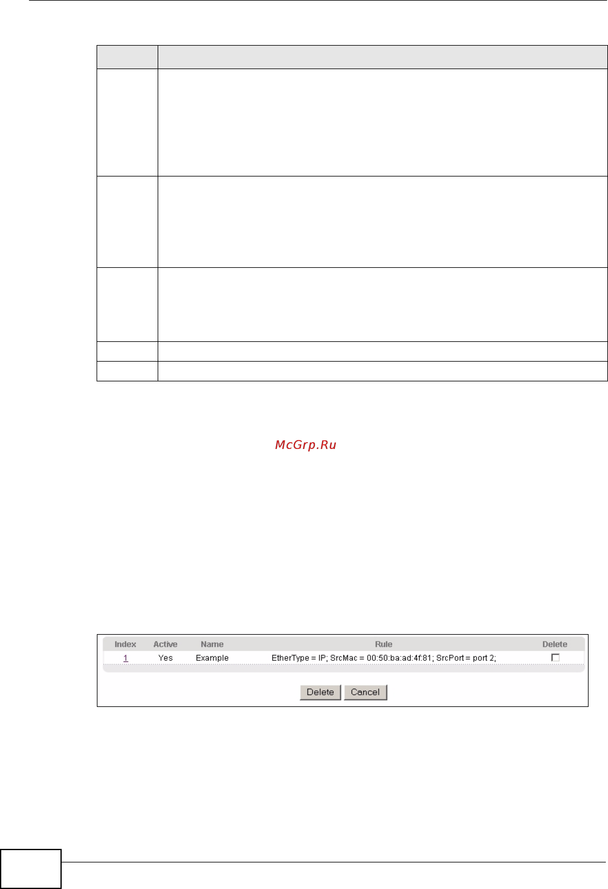 Zyxel GS2200-48 [152/352] Viewing and editing classifier configuration