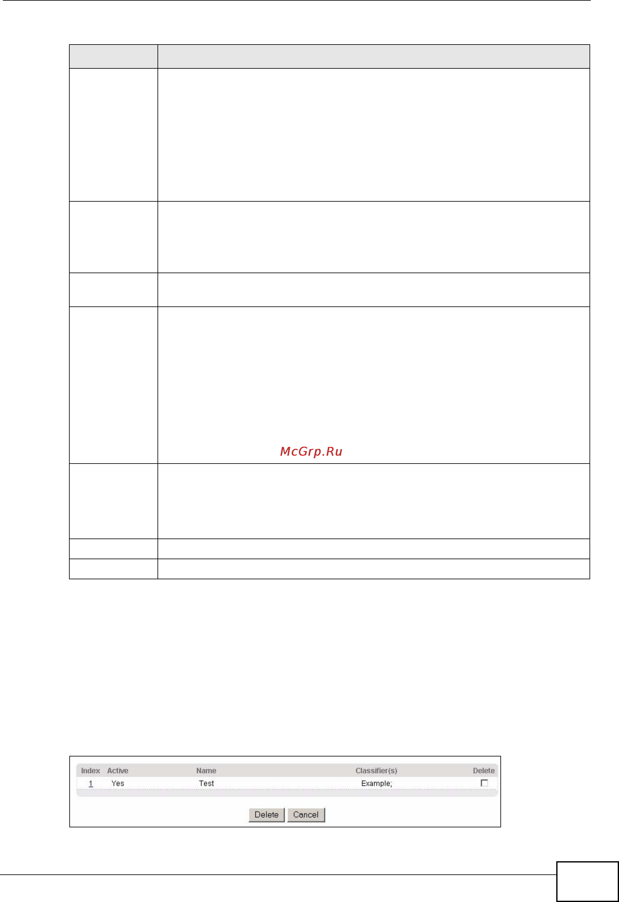 Zyxel GS2200-48 [161/352] Viewing and editing policy configuration