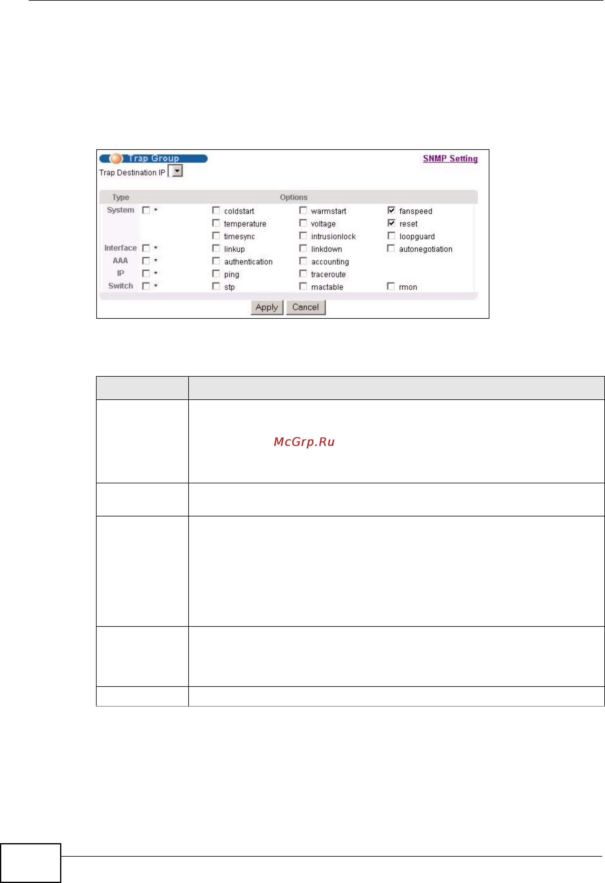 Zyxel GS2200-48 [288/352] Configuring snmp trap group