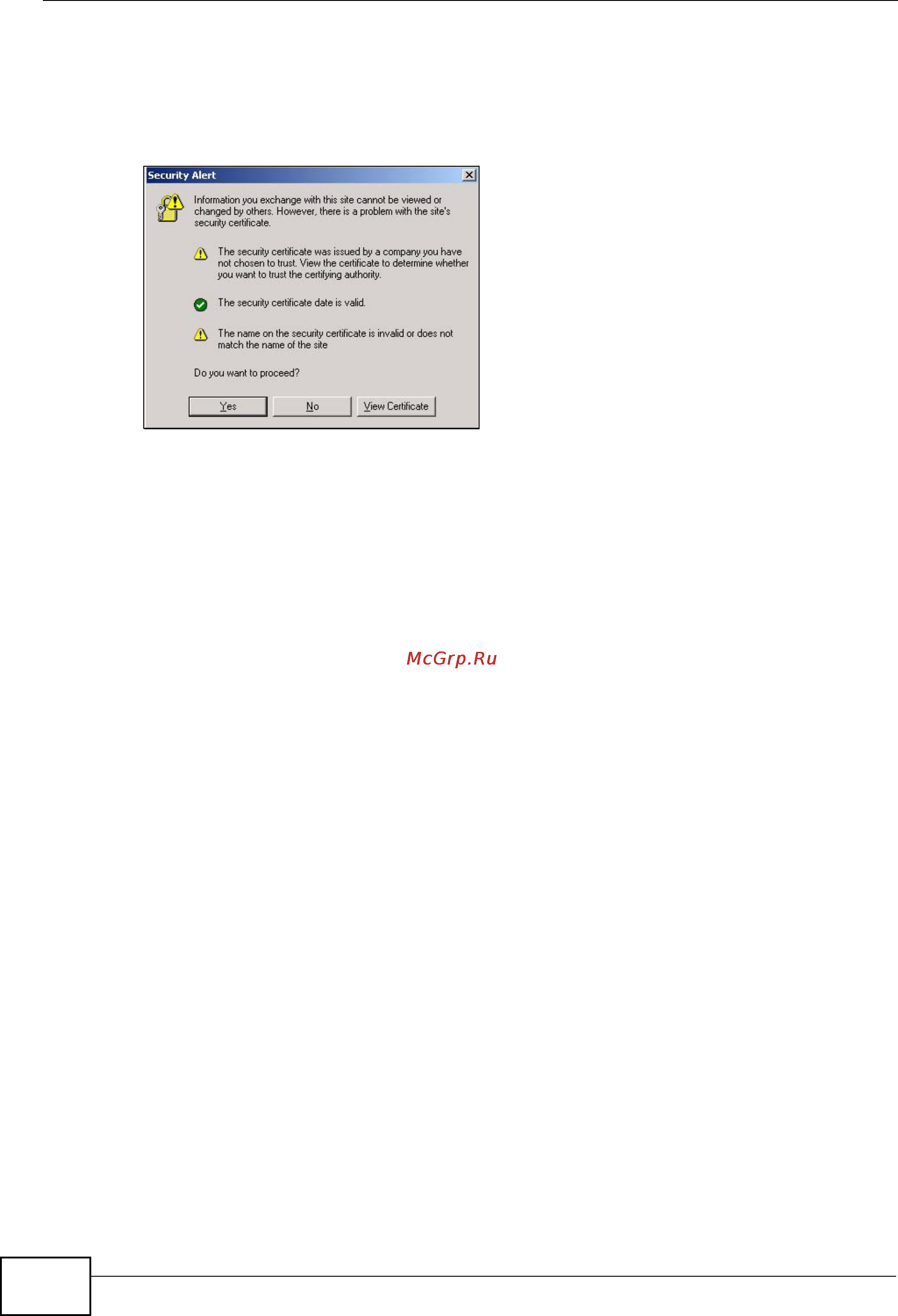 Zyxel GS2200-48 [294/352] Netscape navigator warning messages