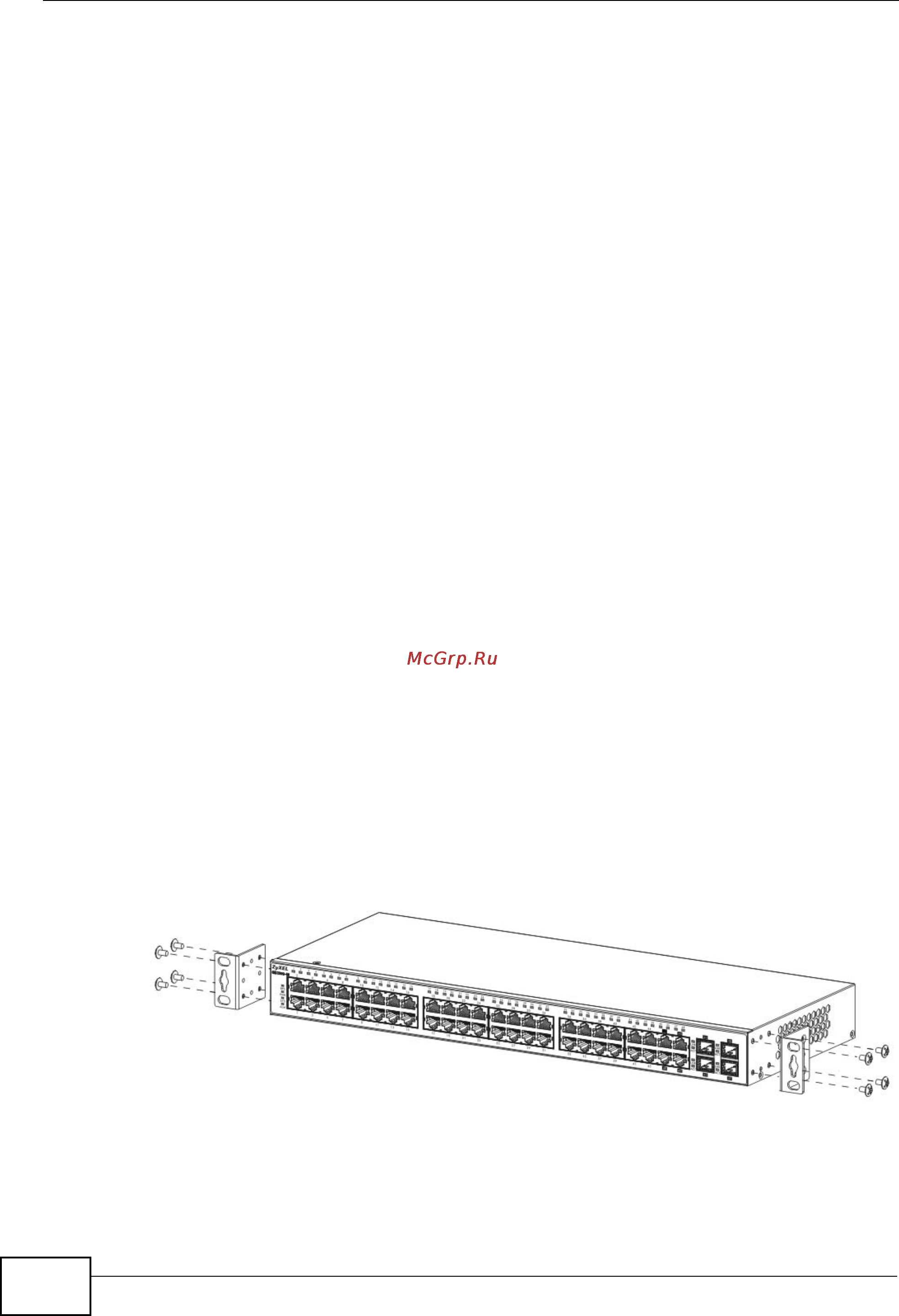 Zyxel GS2200-48 [30/352] Mounting the switch on a rack