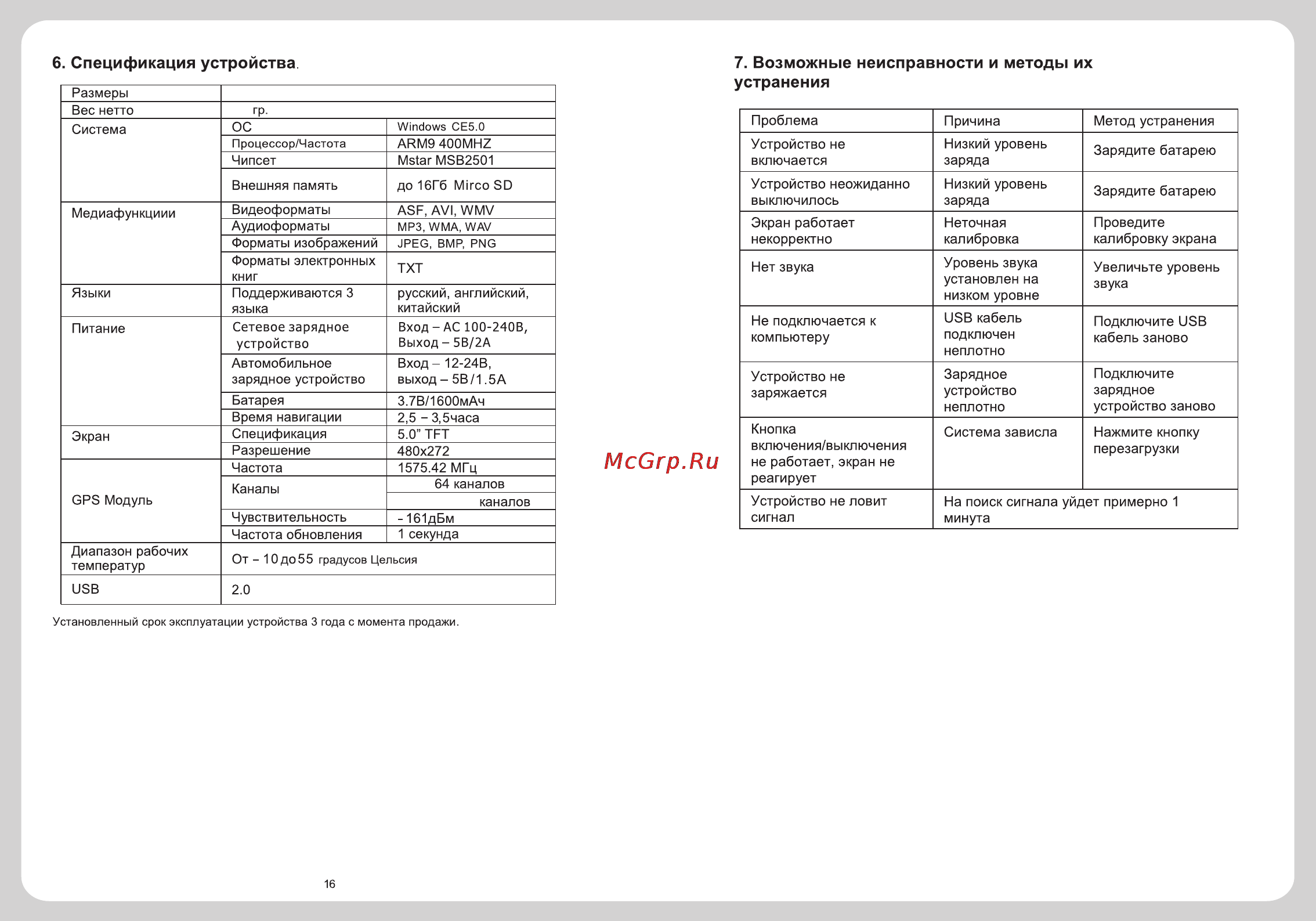 Explay GN-520 Инструкция по эксплуатации онлайн [9/10] 10107