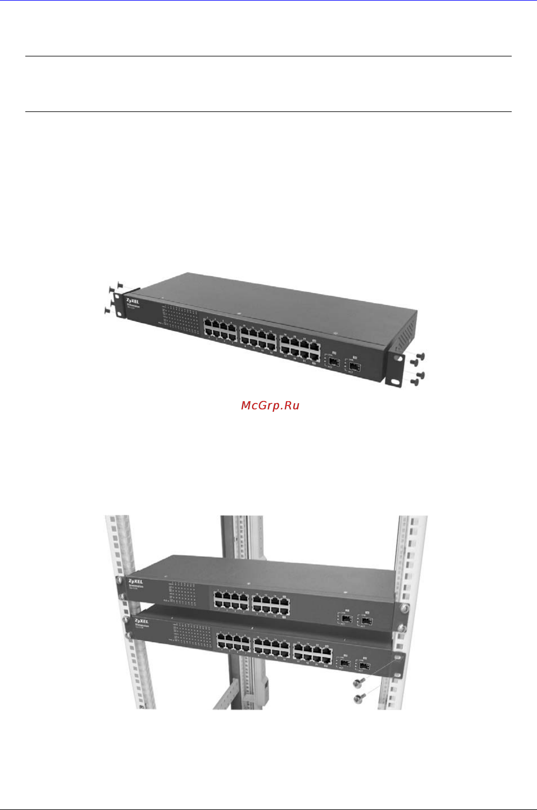 Zyxel GS-1116 EE [18/30] Rack mounted installation